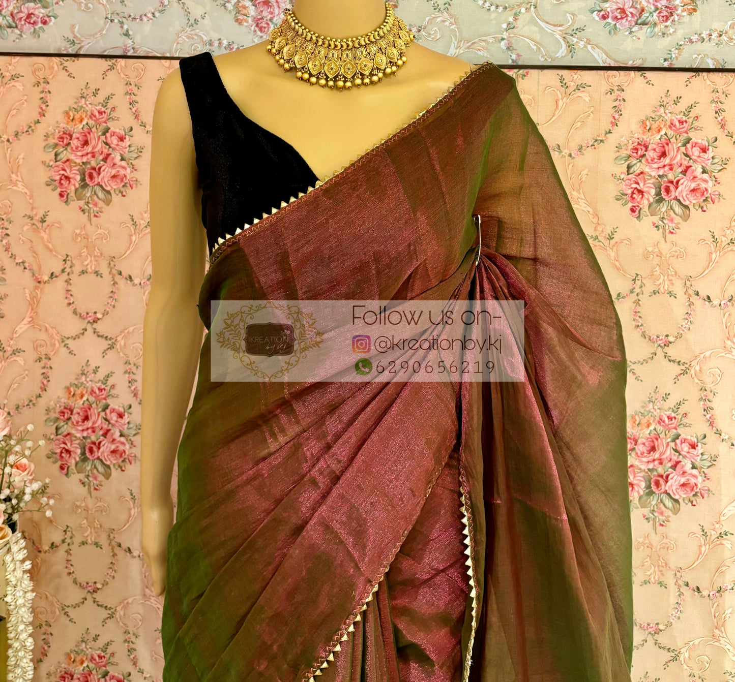 Dhup Chhaon Tissue Saree kreationbykj