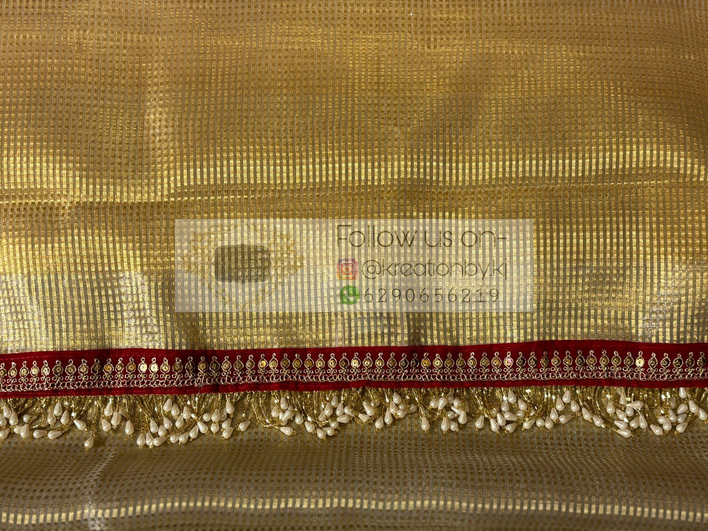 Shubho Designer Tissue Banarsi Saree For Durga Puja kreationbykj