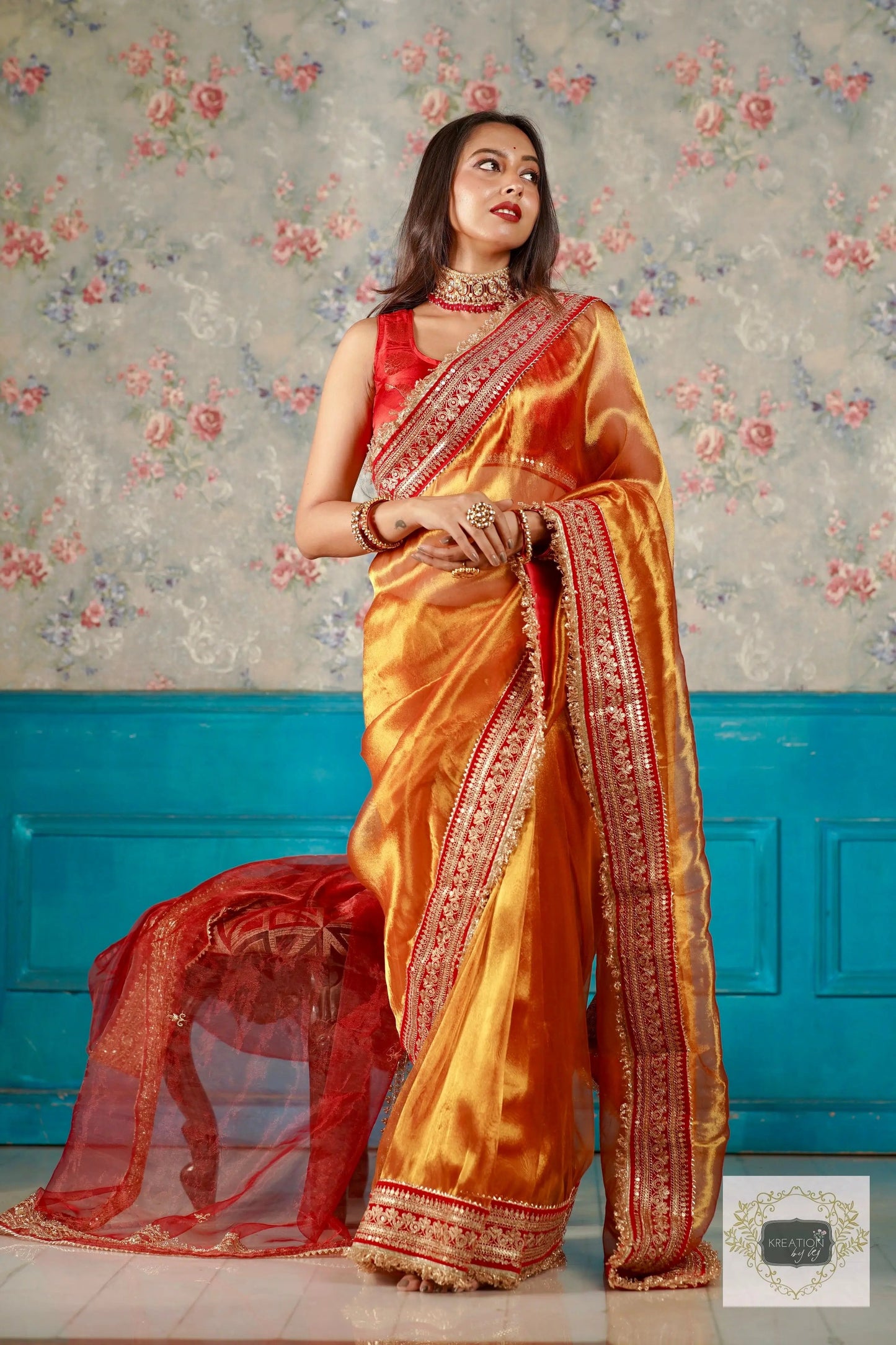 Eternal Elegance Banno Saree kreationbykj