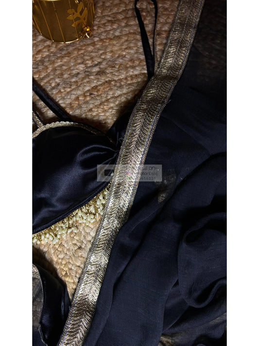 Black georgette