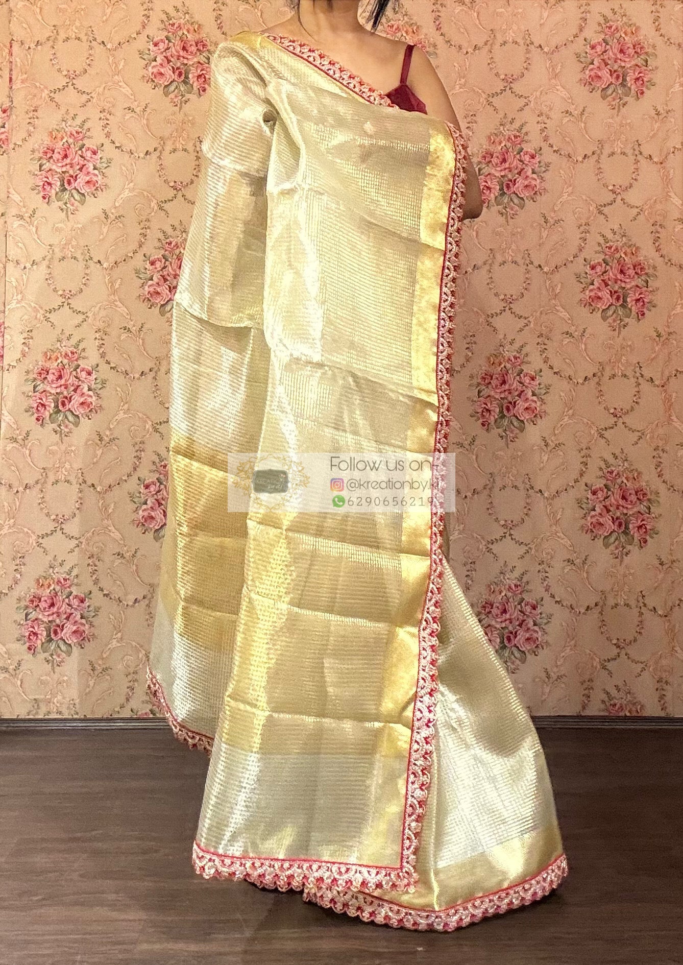 Beige Golden Banarasi Saree