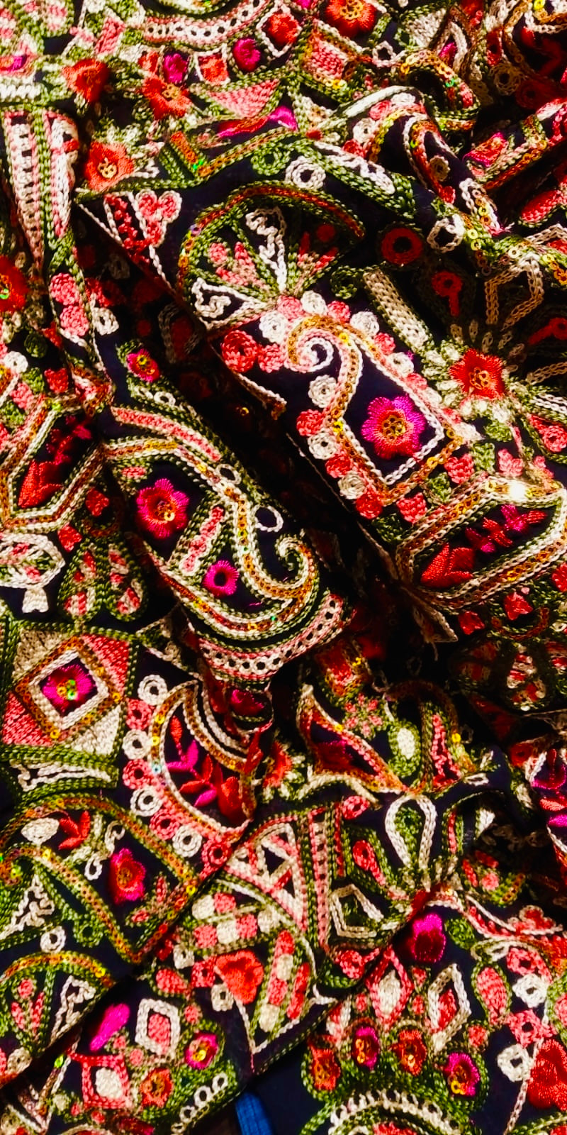 Manrangi Georgette Fabric kreationbykj