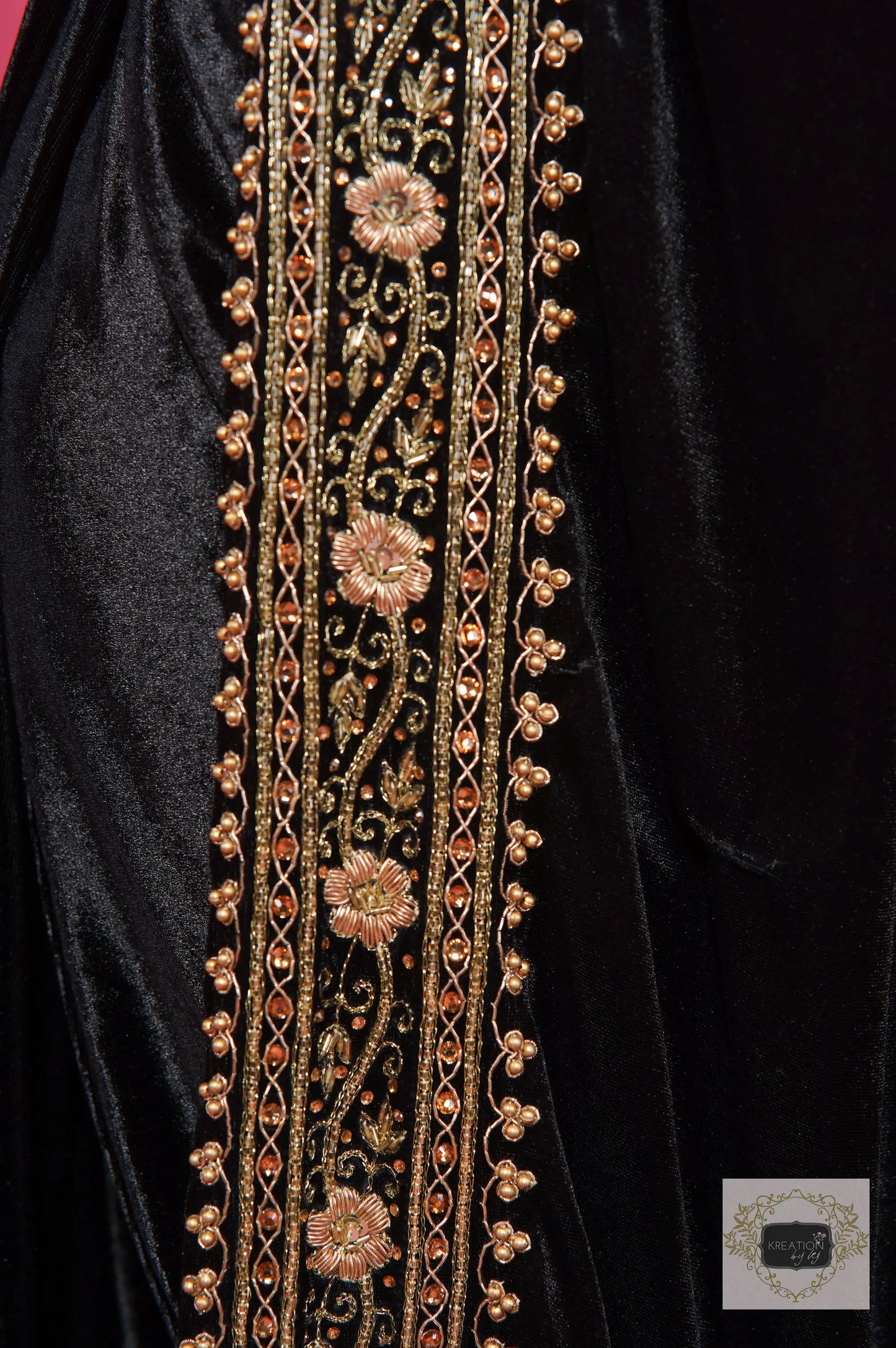 Black Velvet Zarina Saree kreationbykj
