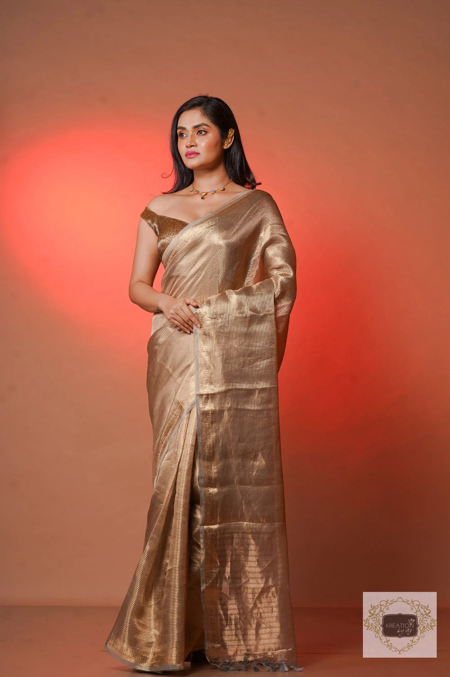 Glam Pure Tissue Banarasi Saree kreationbykj