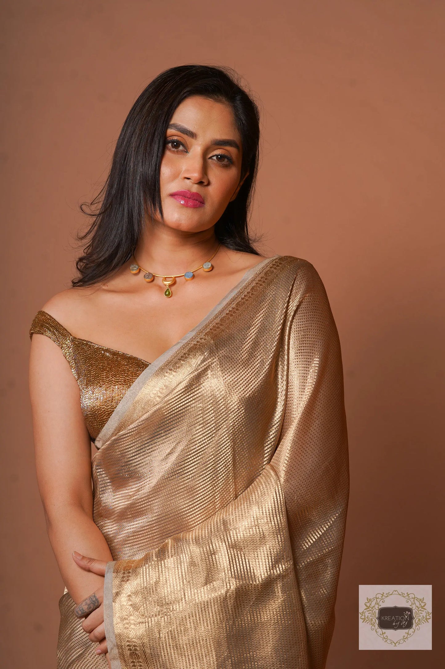 Glam Pure Tissue Banarasi Saree kreationbykj