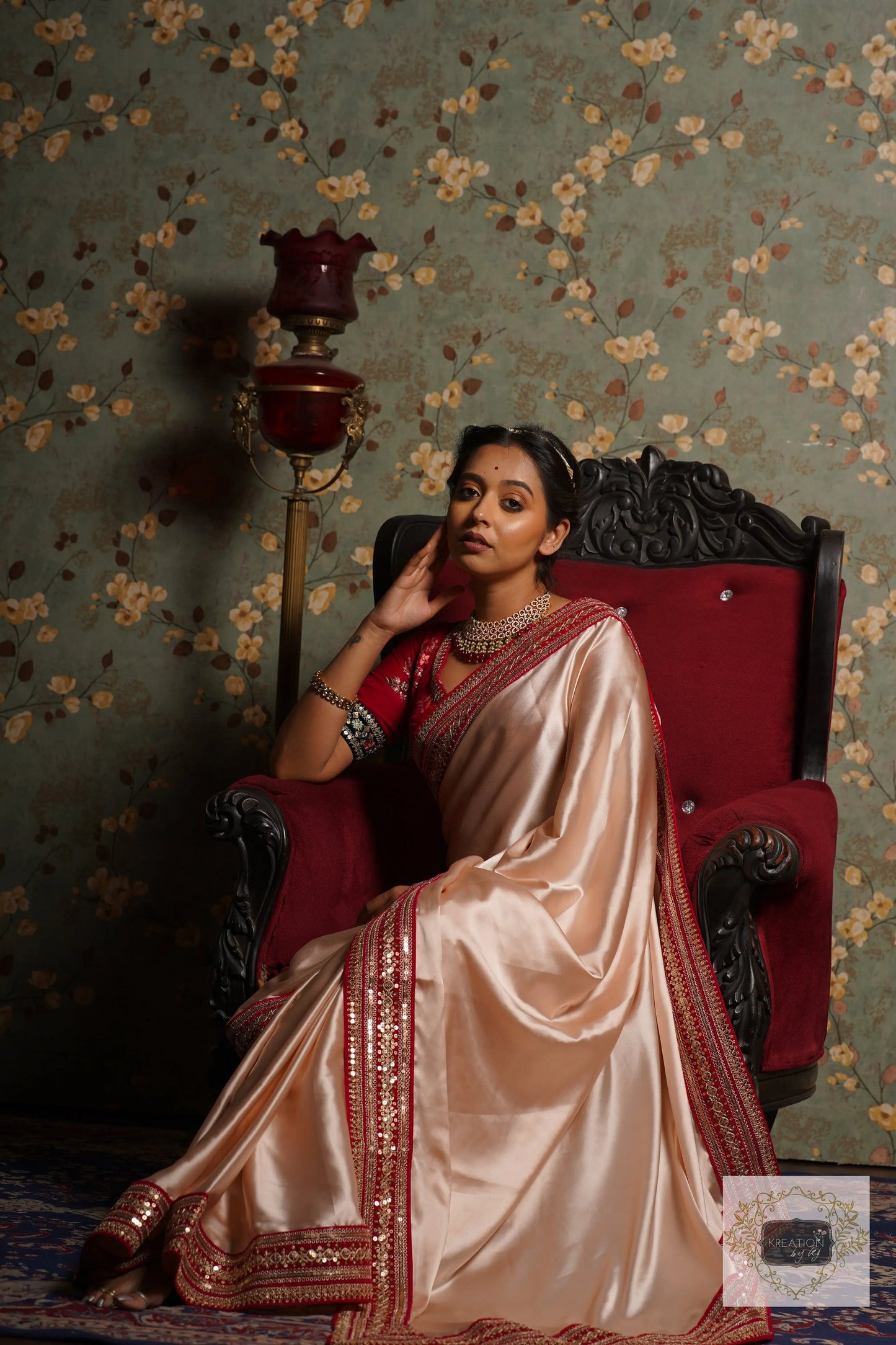 Ranisa Satin Saree with Border-Agomoni kreationbykj