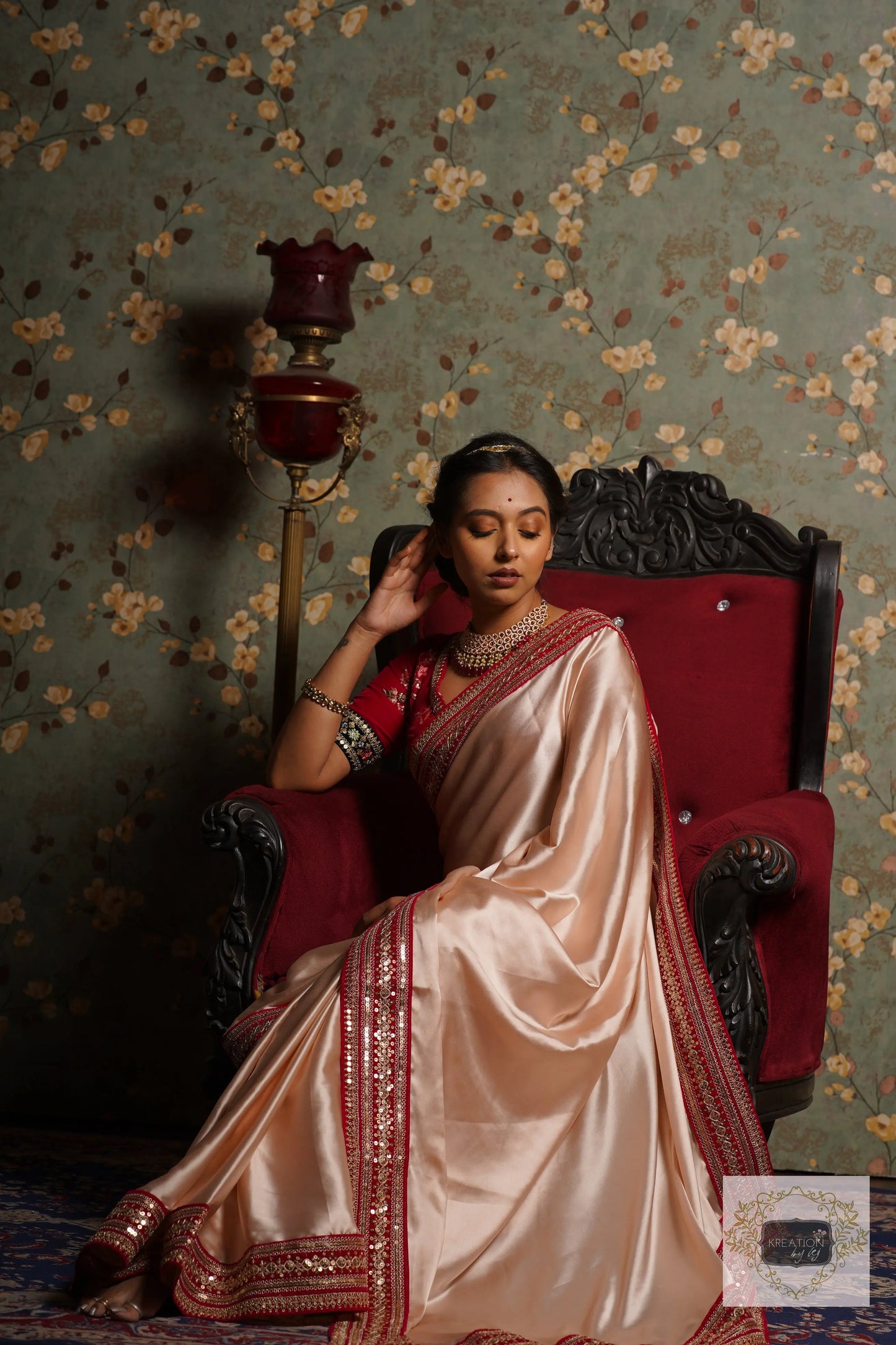 Ranisa Satin Saree with Border-Agomoni kreationbykj
