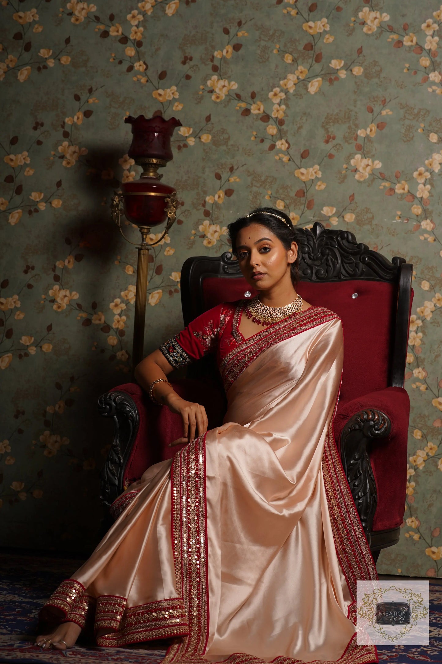 Ranisa Satin Saree with Border-Agomoni kreationbykj