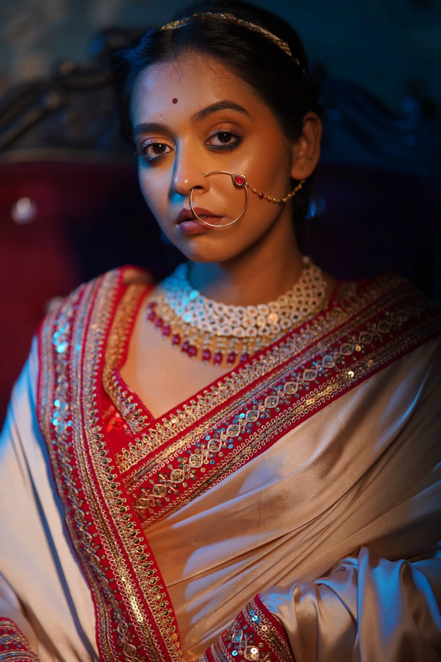 Ranisa Satin Saree with Border-Agomoni kreationbykj