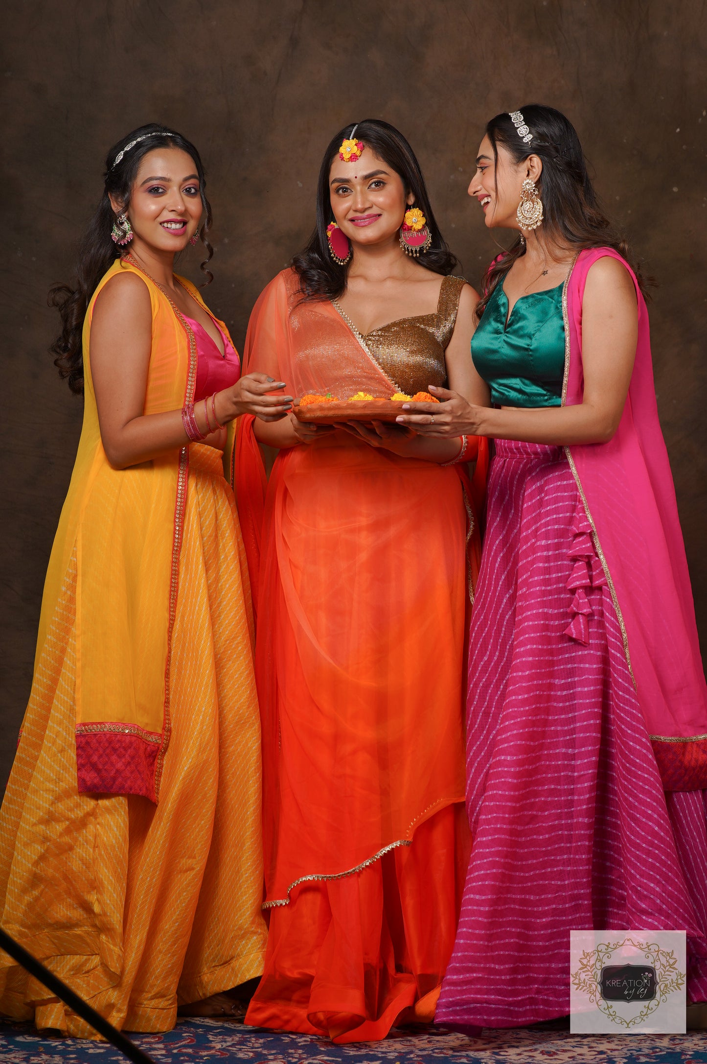 Hot Pink Leheriya Lehenga Set