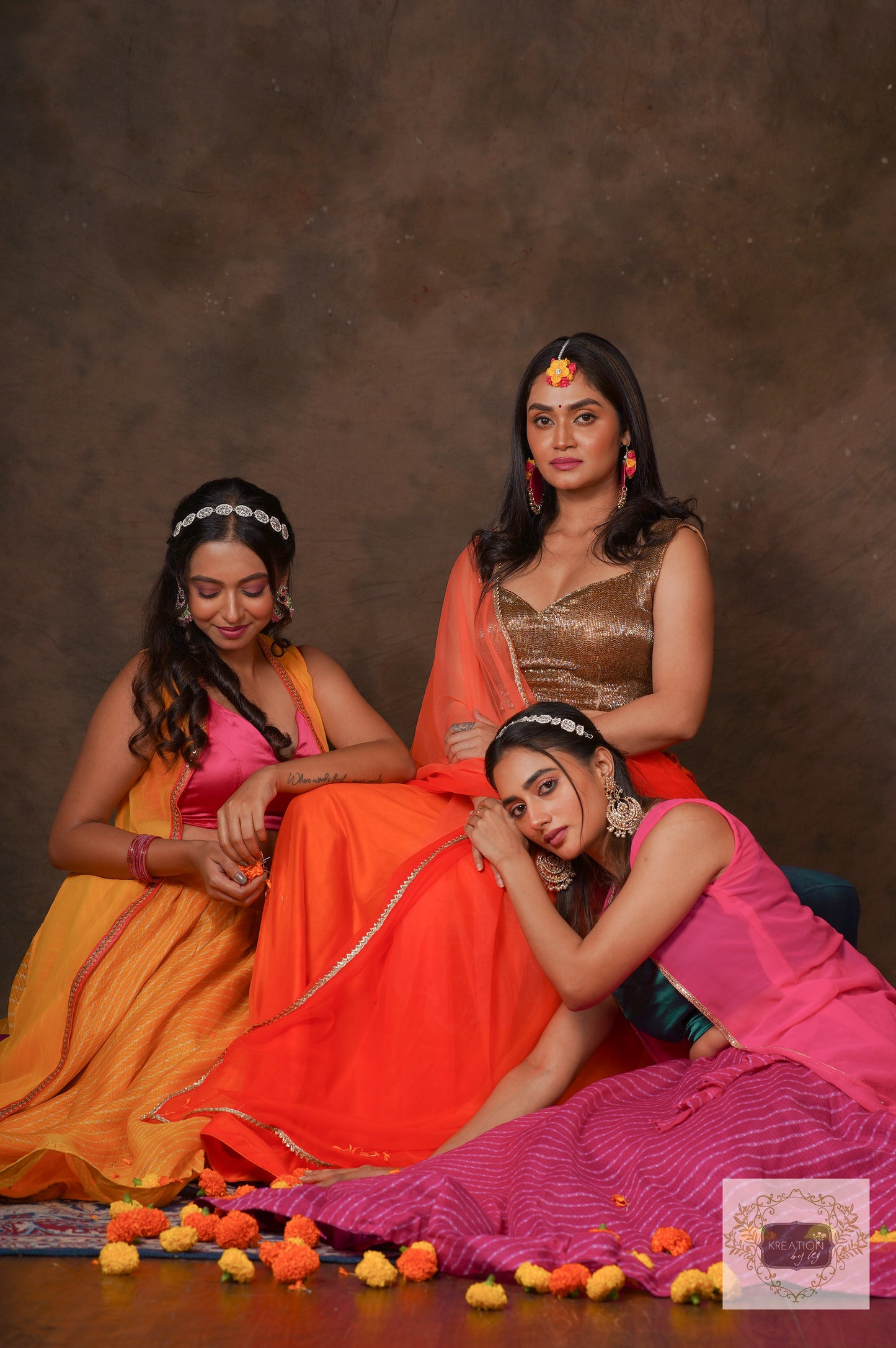 Hot Pink Leheriya Lehenga Set