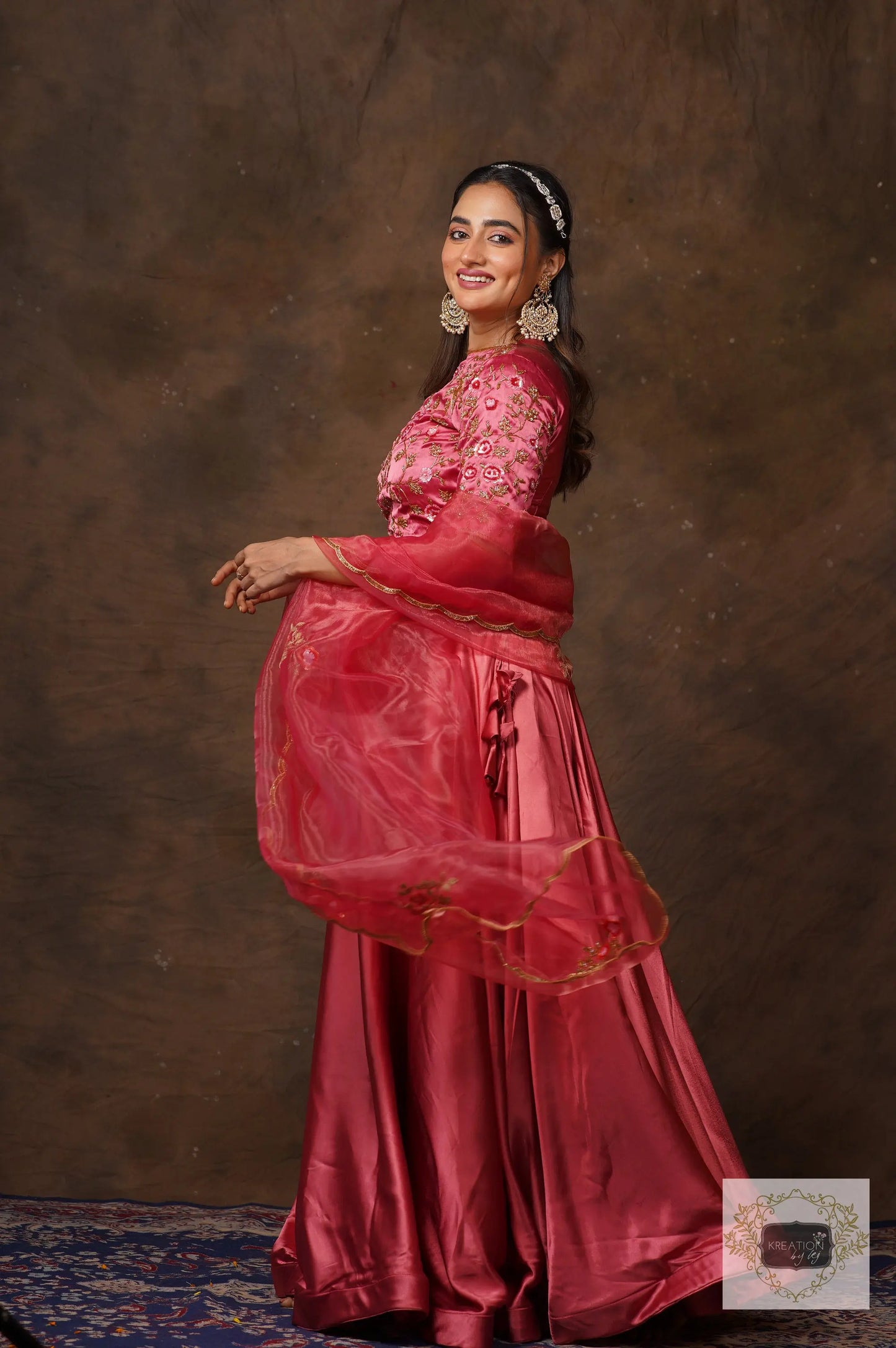Rose Pink Sisters Before Mister Lehenga Set kreationbykj