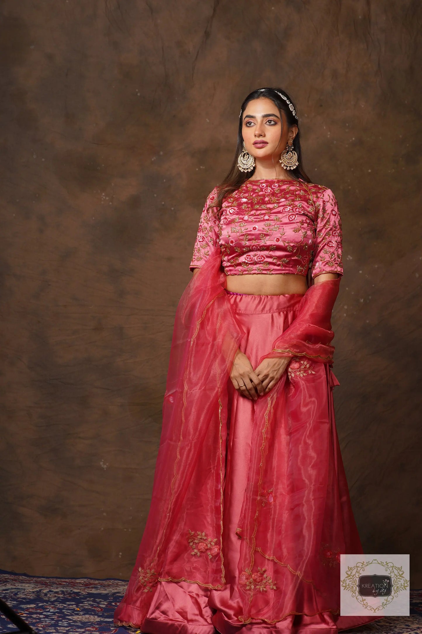 Rose Pink Sisters Before Mister Lehenga Set kreationbykj