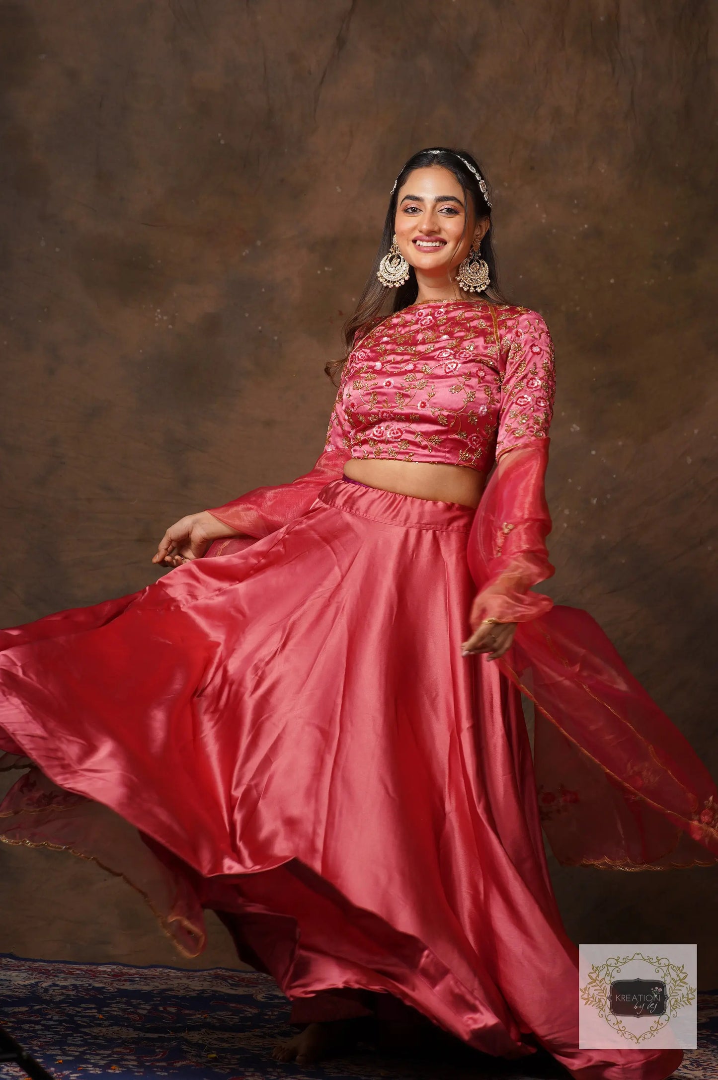 Rose Pink Sisters Before Mister Lehenga Set kreationbykj