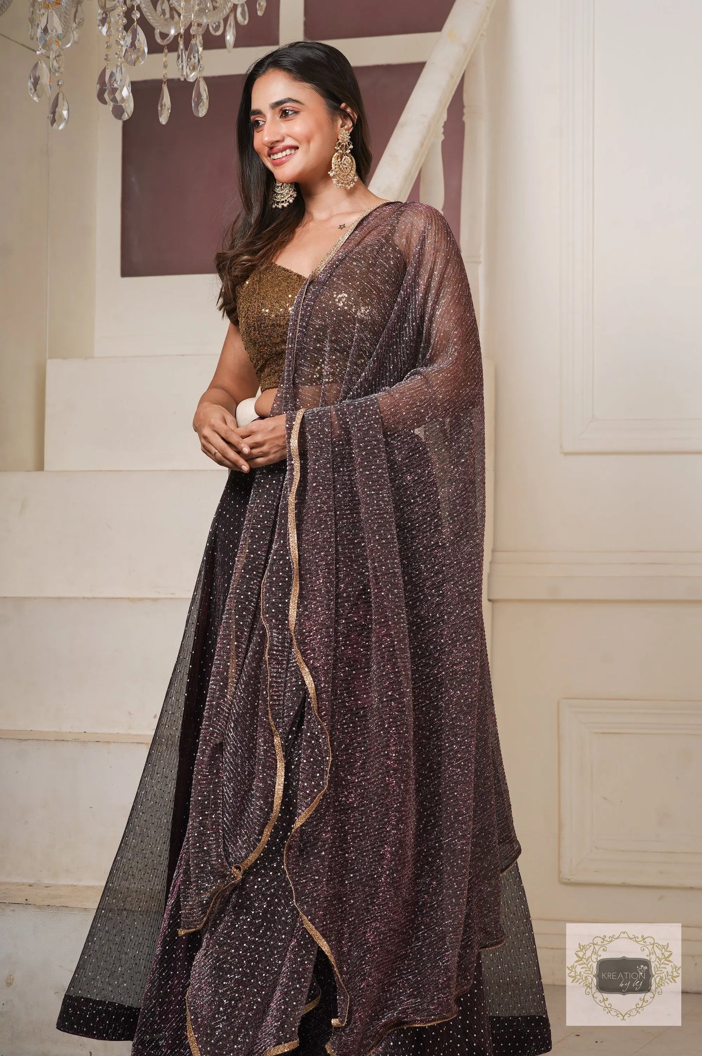 Cola Cocktail Flared Lehenga Set kreationbykj