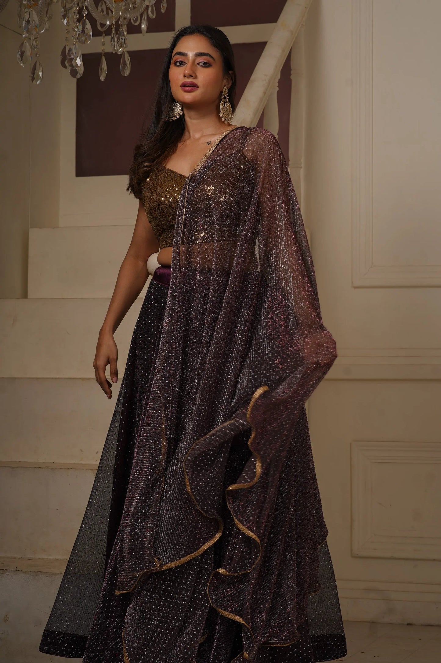 Cola Cocktail Flared Lehenga Set kreationbykj