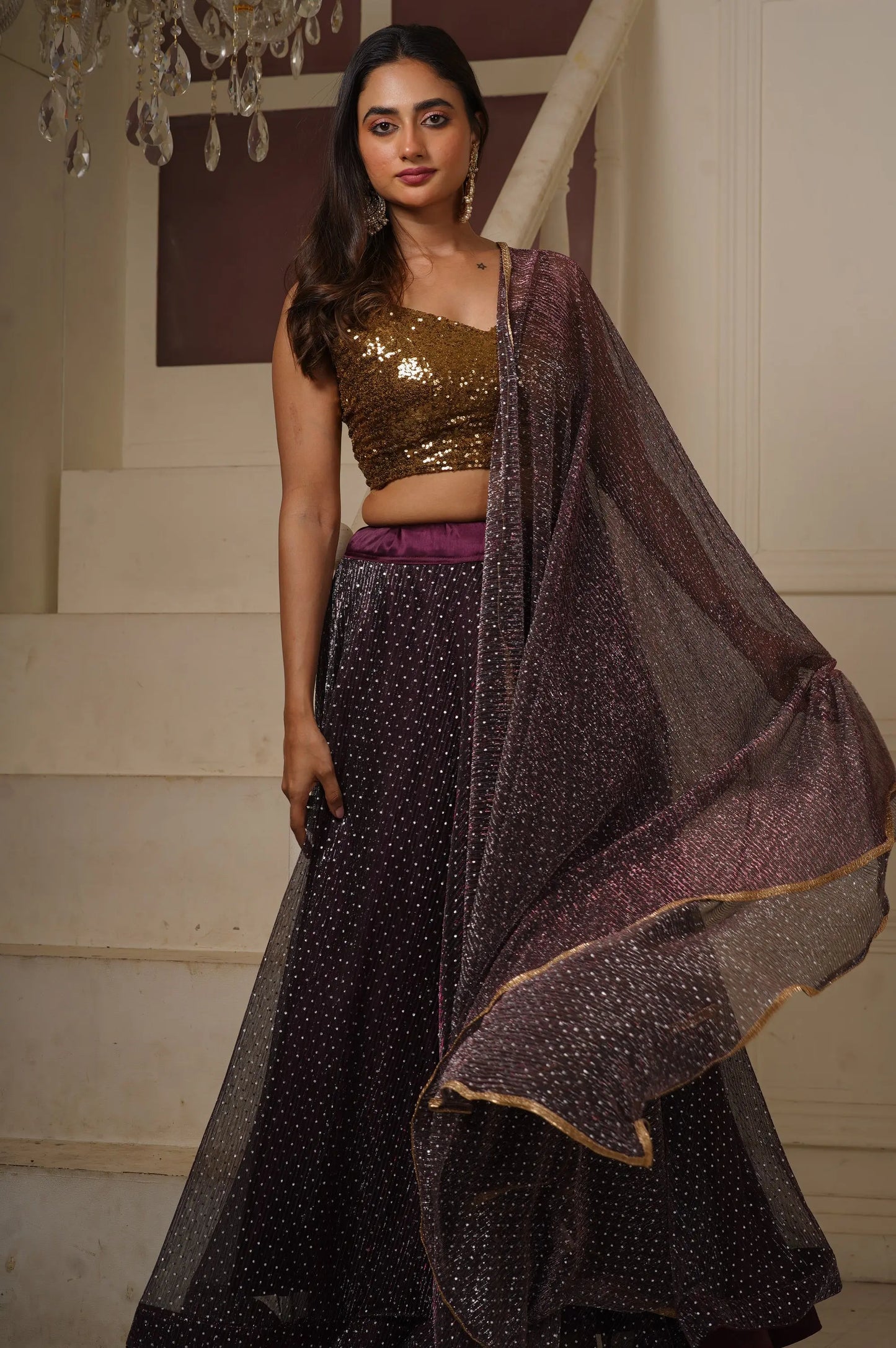 Cola Cocktail Flared Lehenga Set kreationbykj