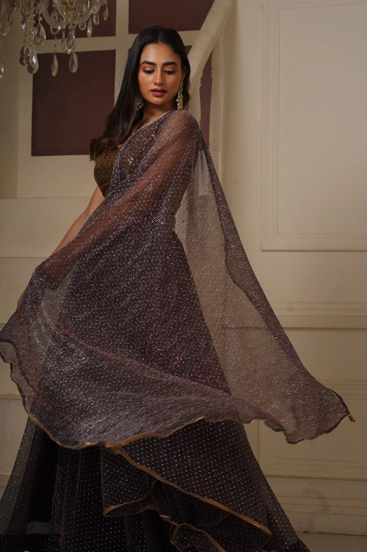 Cola Cocktail Flared Lehenga Set kreationbykj