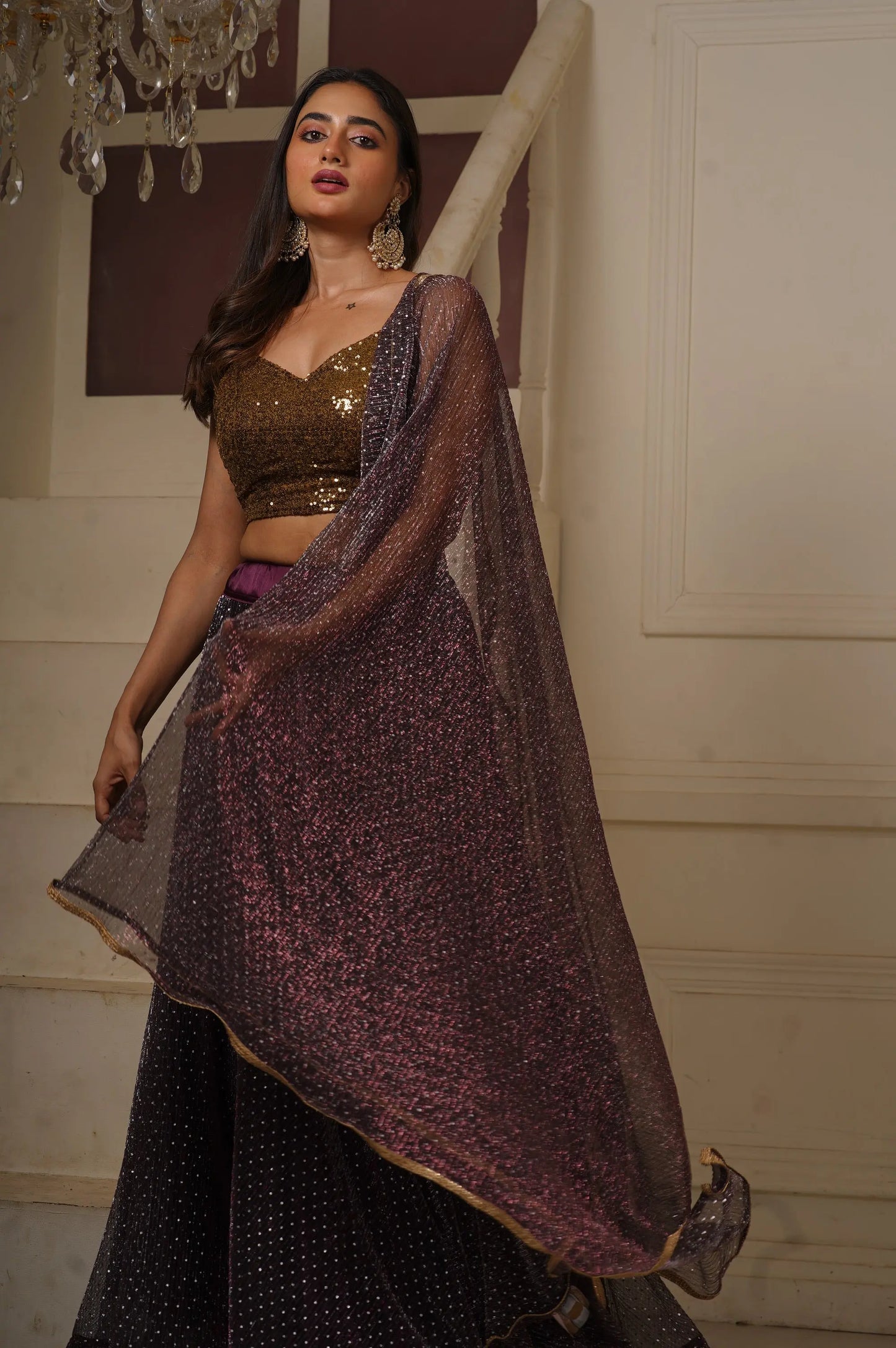 Cola Cocktail Flared Lehenga Set kreationbykj