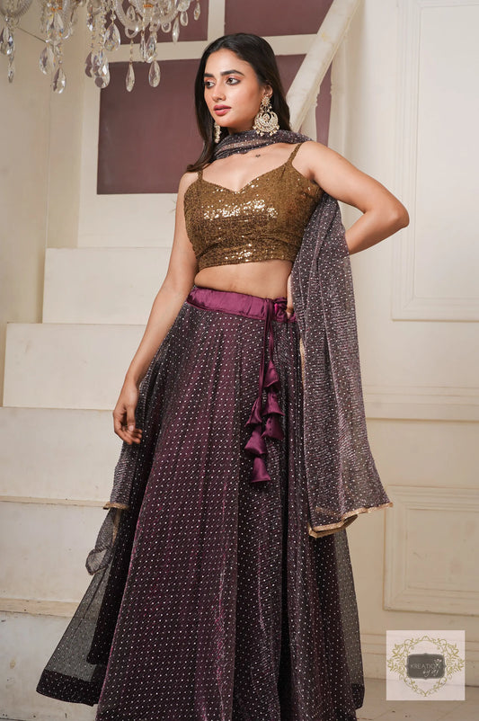 Cola Cocktail Flared Lehenga Set kreationbykj
