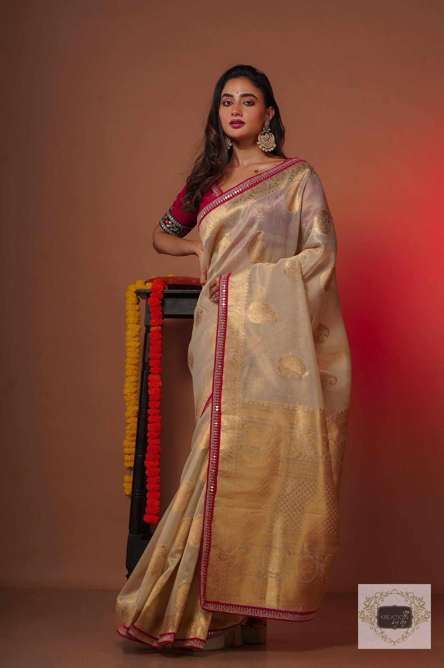 Shubho Kora Banarasi Saree kreationbykj