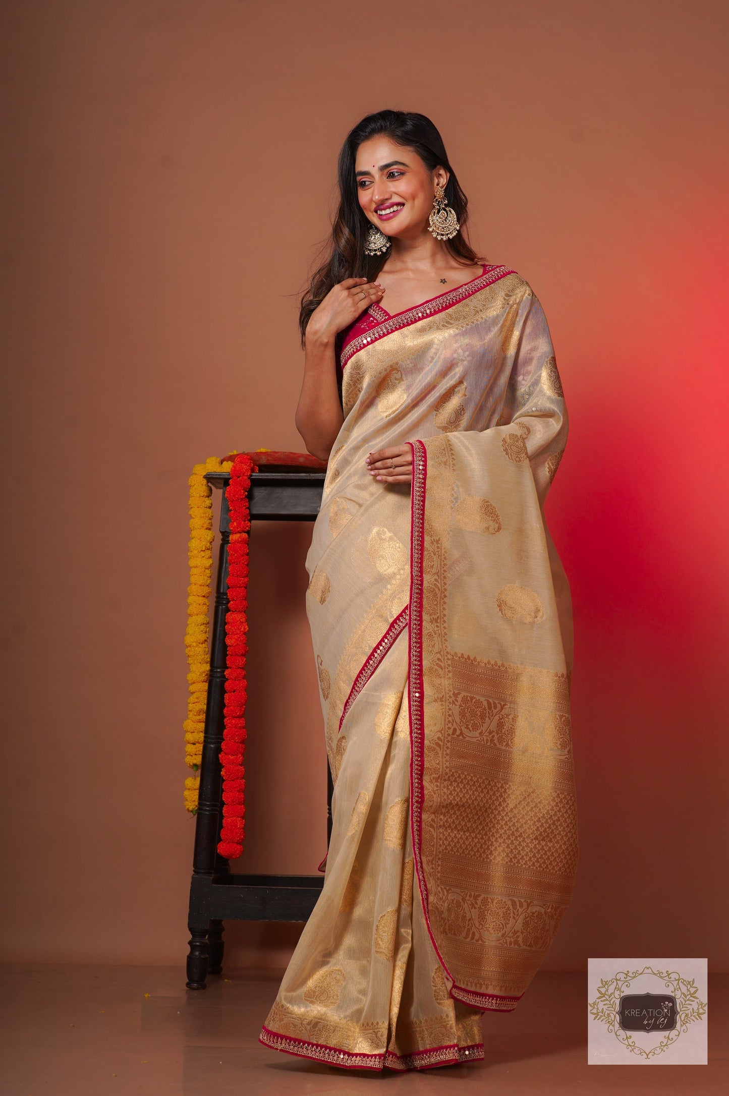 Shubho Kora Banarasi Saree kreationbykj
