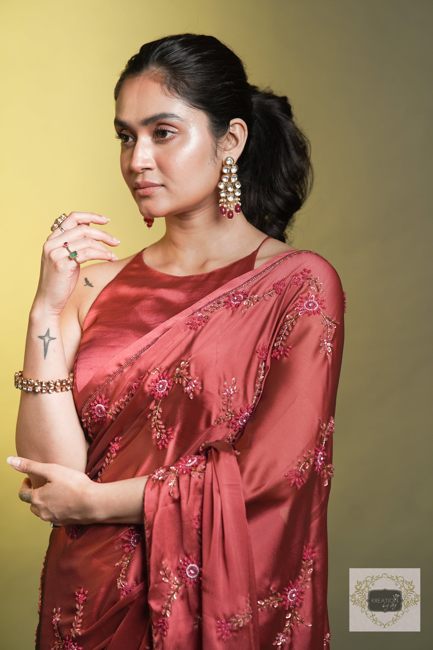Tea Rose Halter Blouse kreationbykj