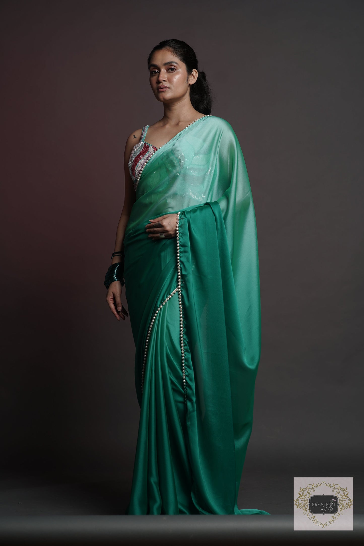 Seas The Day Cocktail Saree kreationbykj