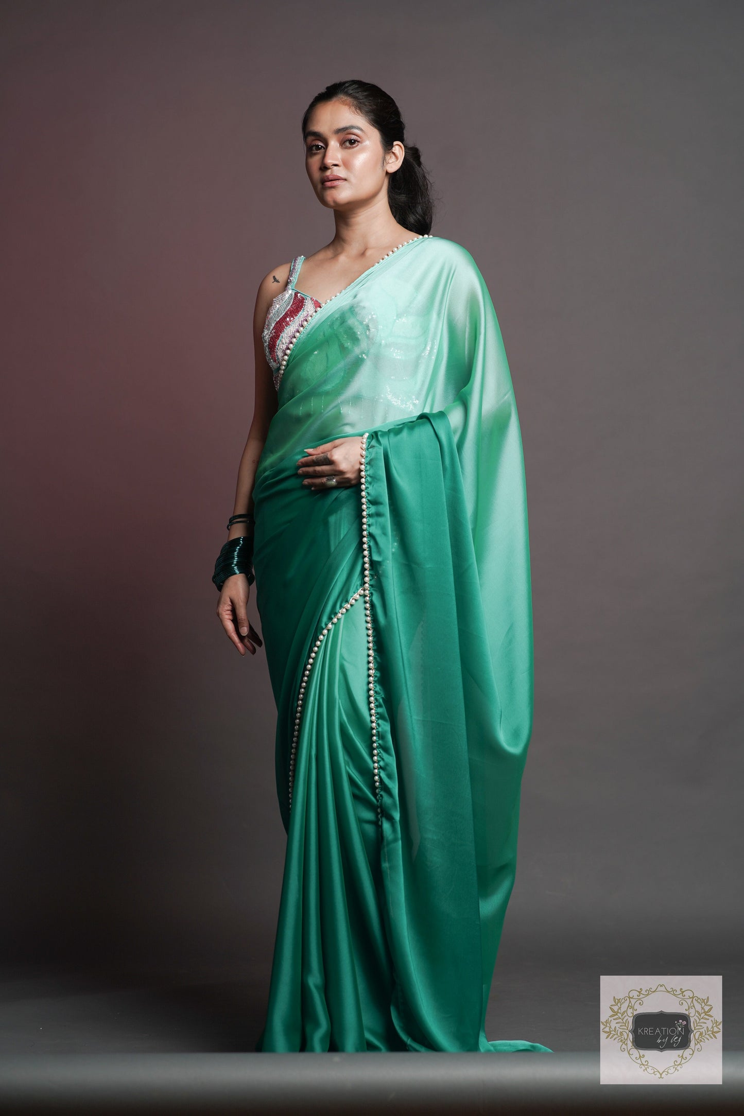 Seas The Day Cocktail Saree kreationbykj