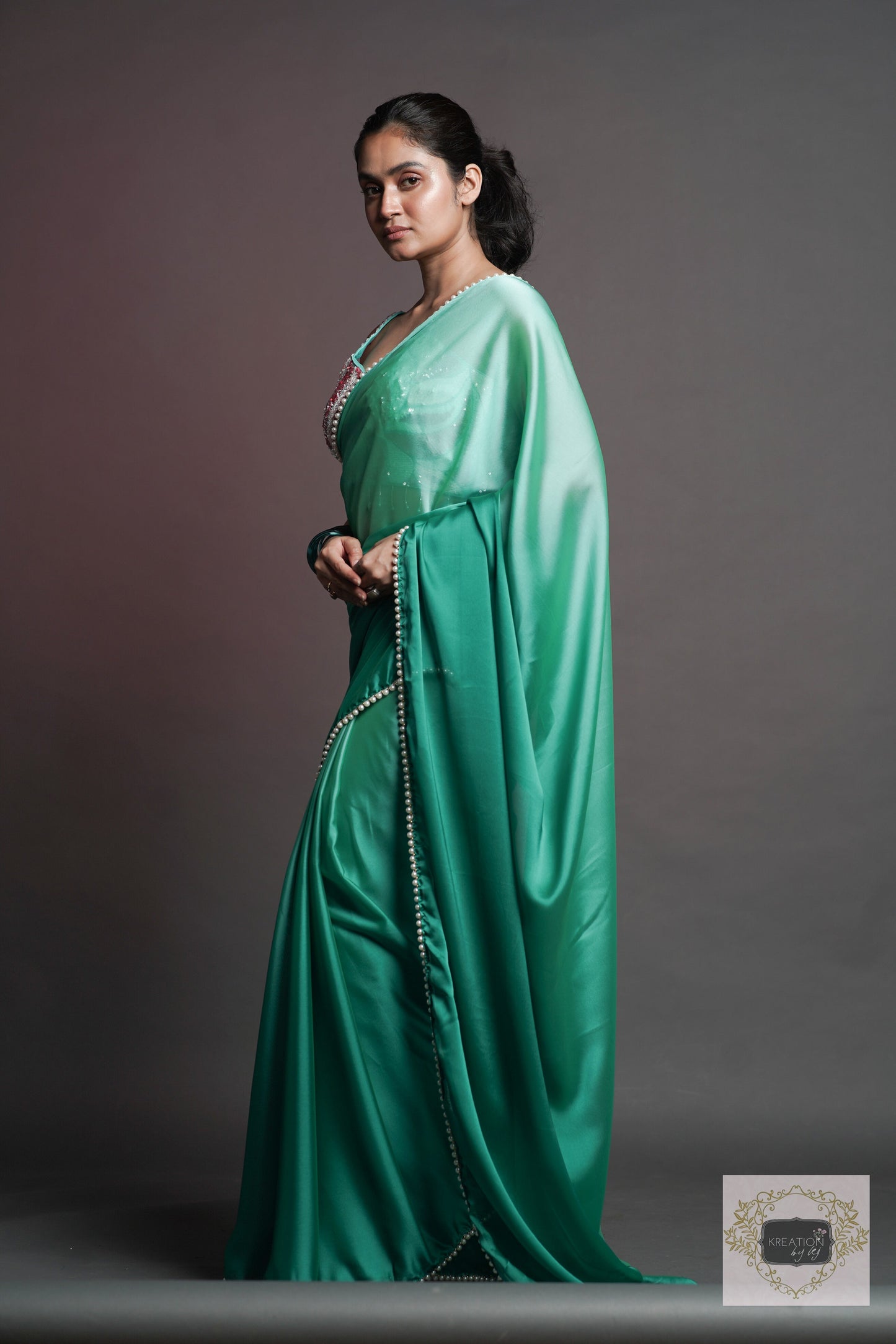 Seas The Day Cocktail Saree kreationbykj