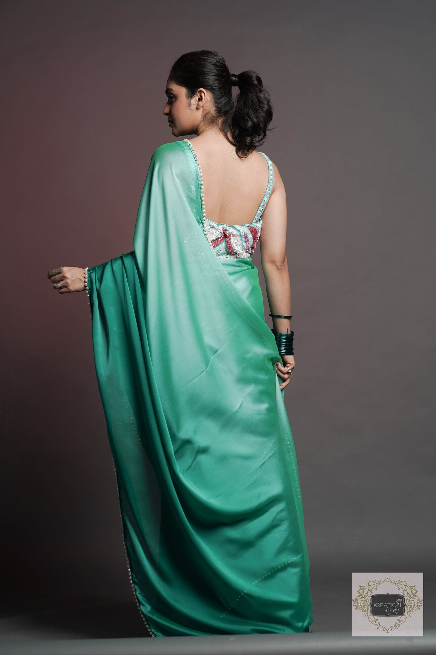 Seas The Day Cocktail Saree kreationbykj