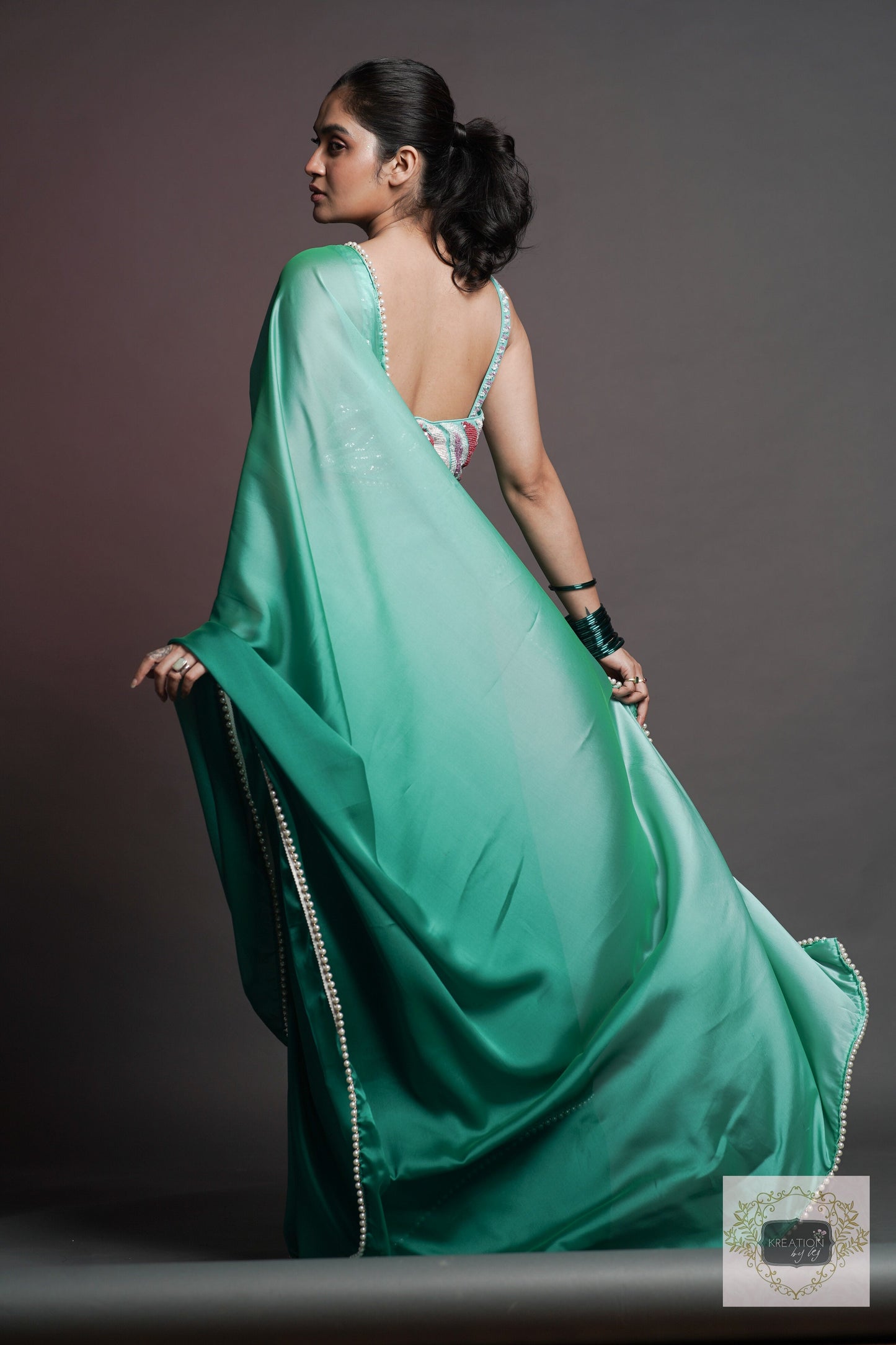 Seas The Day Cocktail Saree kreationbykj