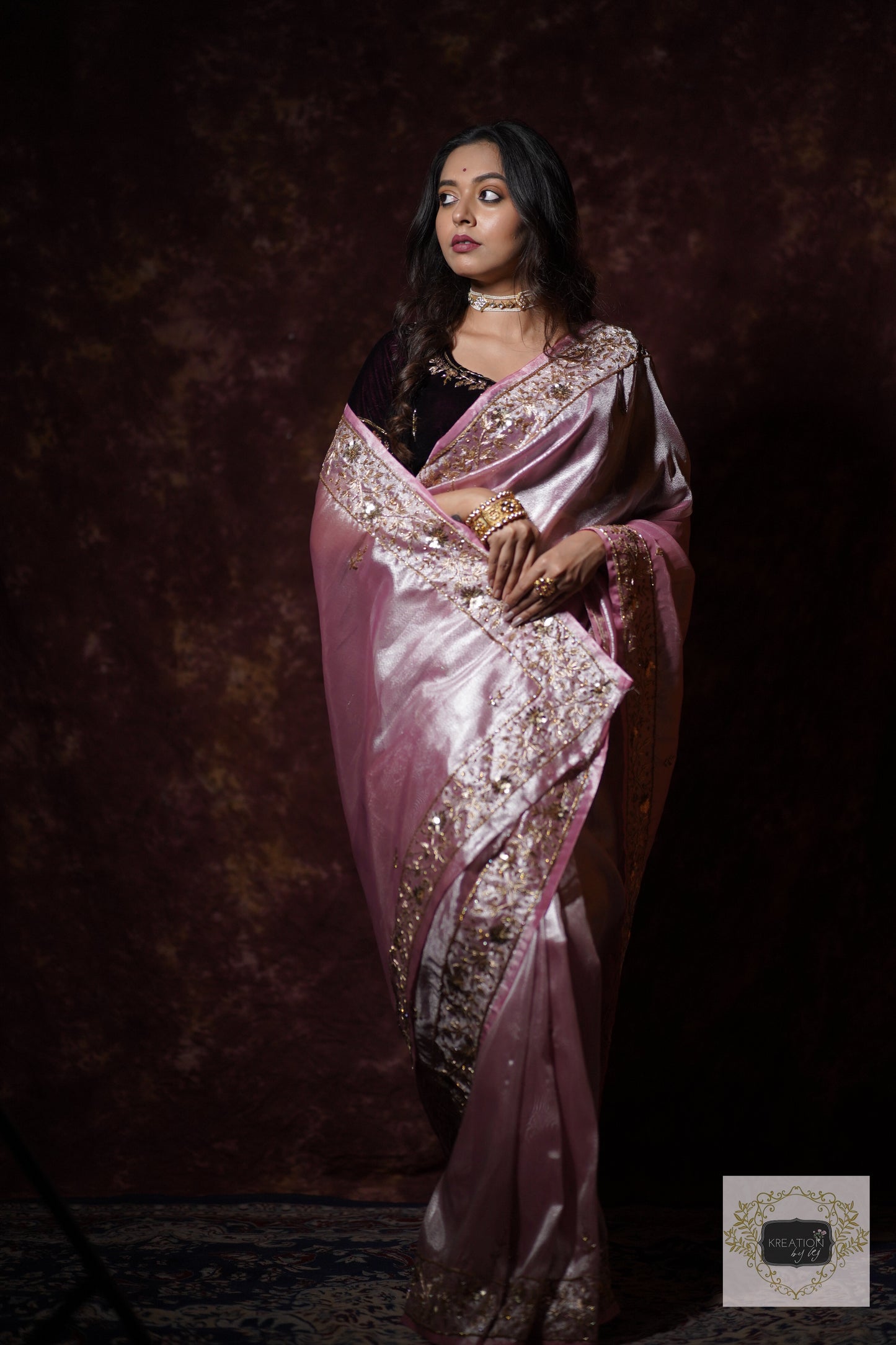Pink Tissue Anaya Saree