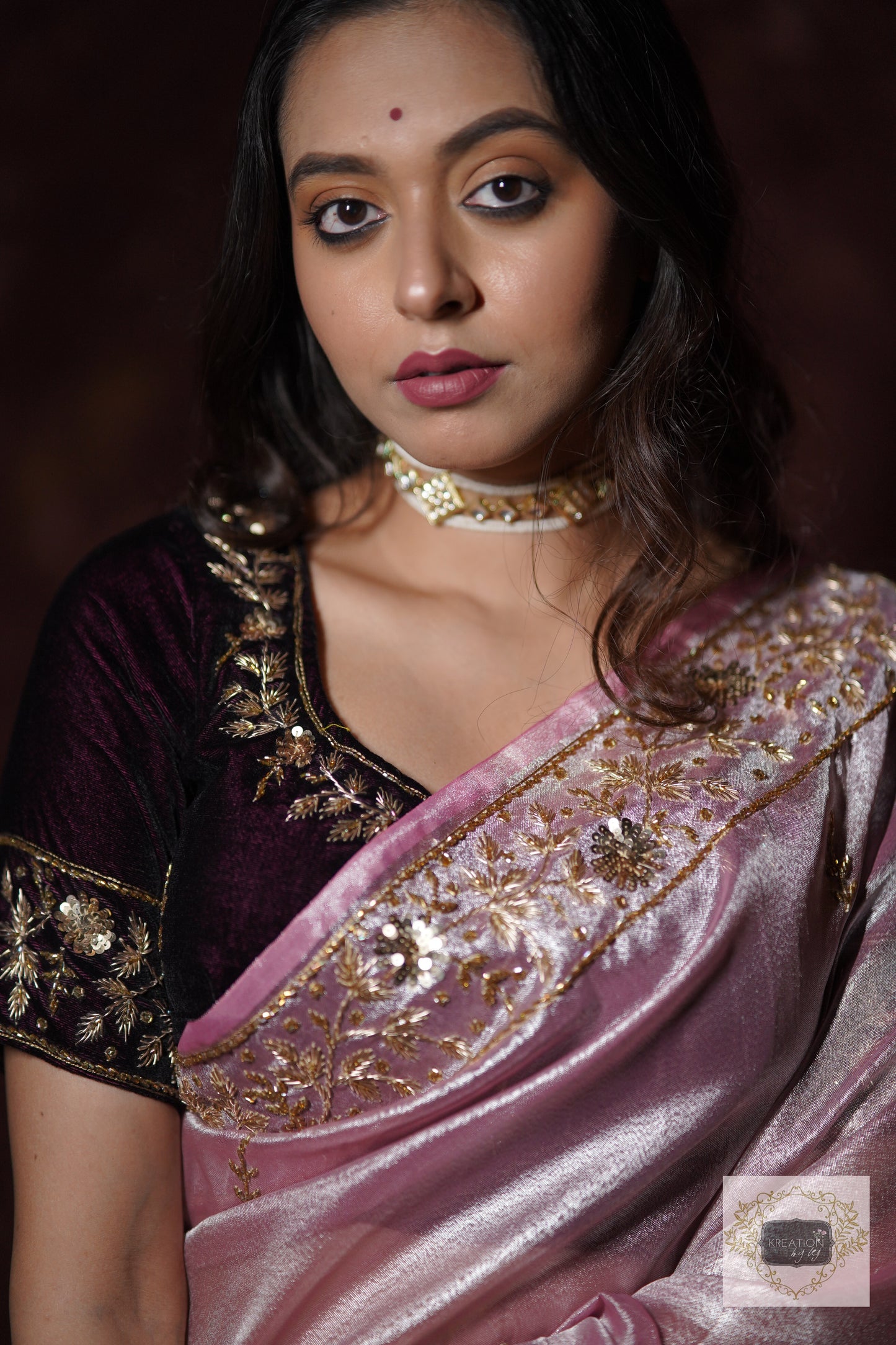 Pink Tissue Anaya Saree