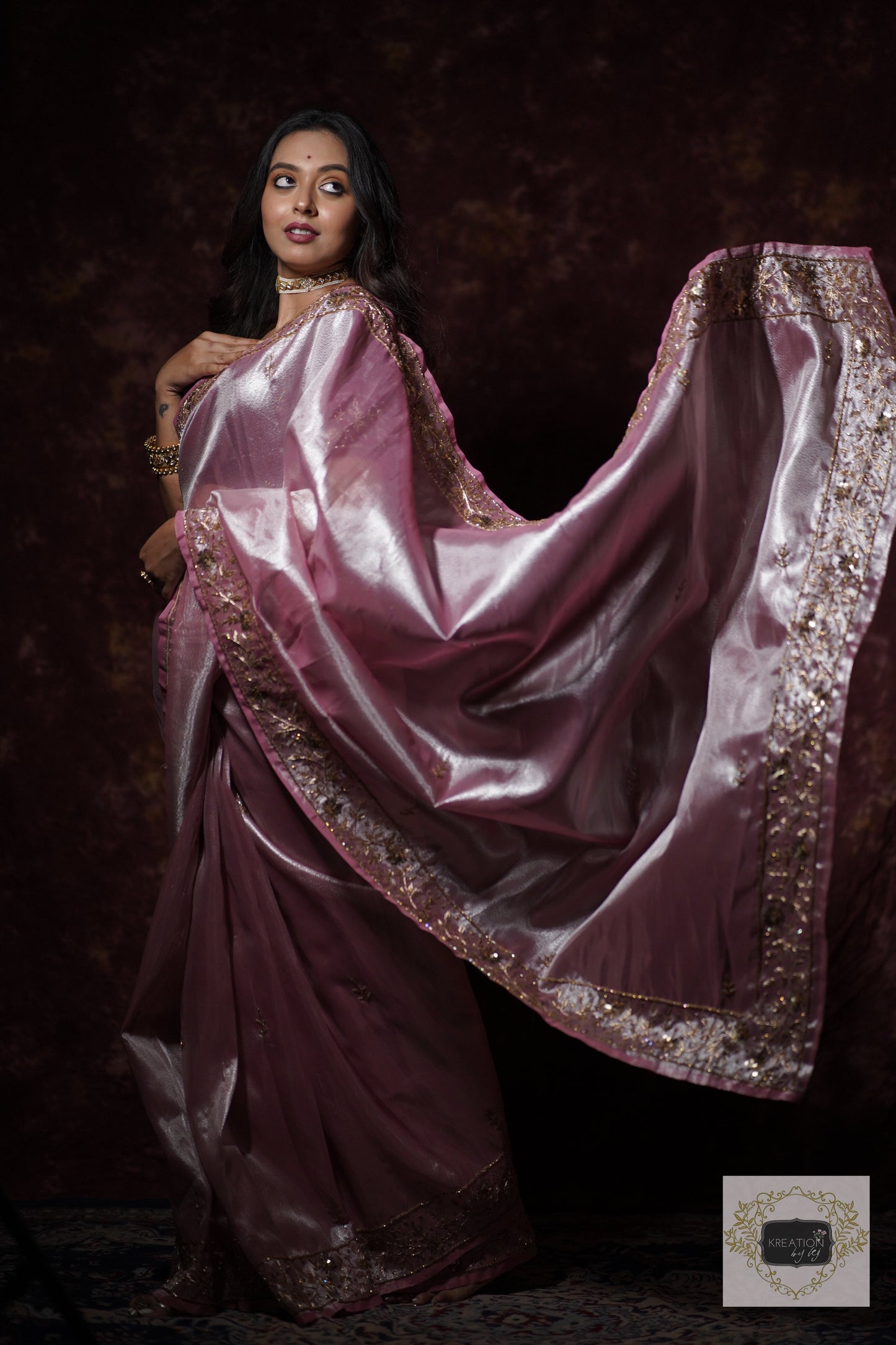 Pink Tissue Anaya Saree