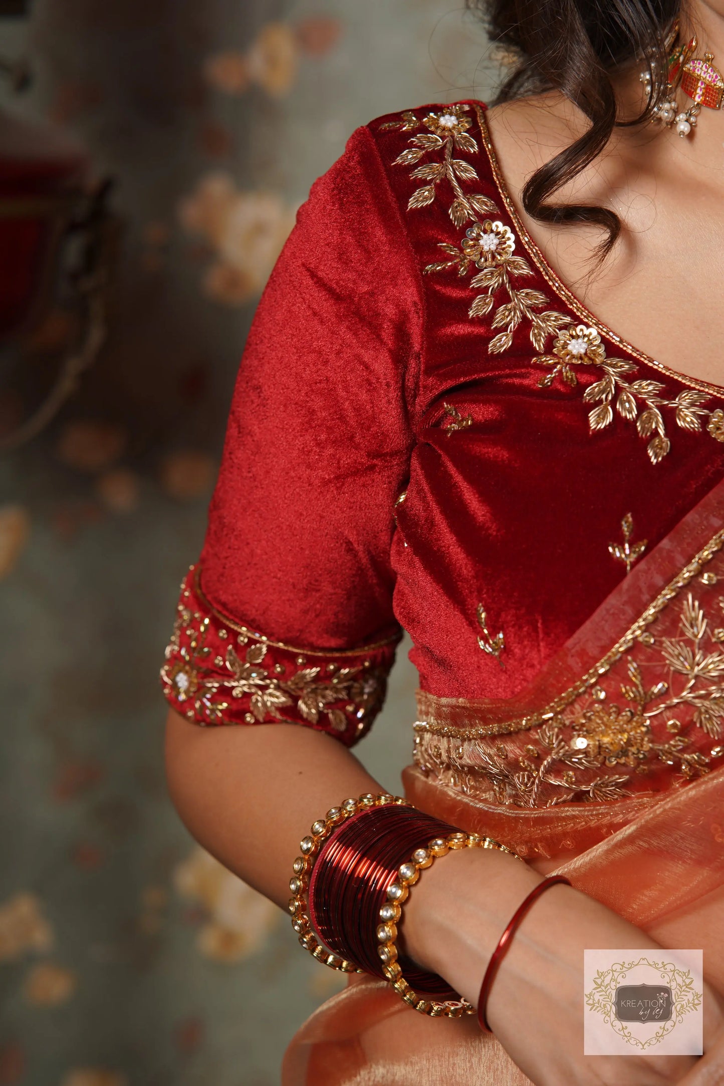 Marigold Glass Tissue Anaya Saree kreationbykj