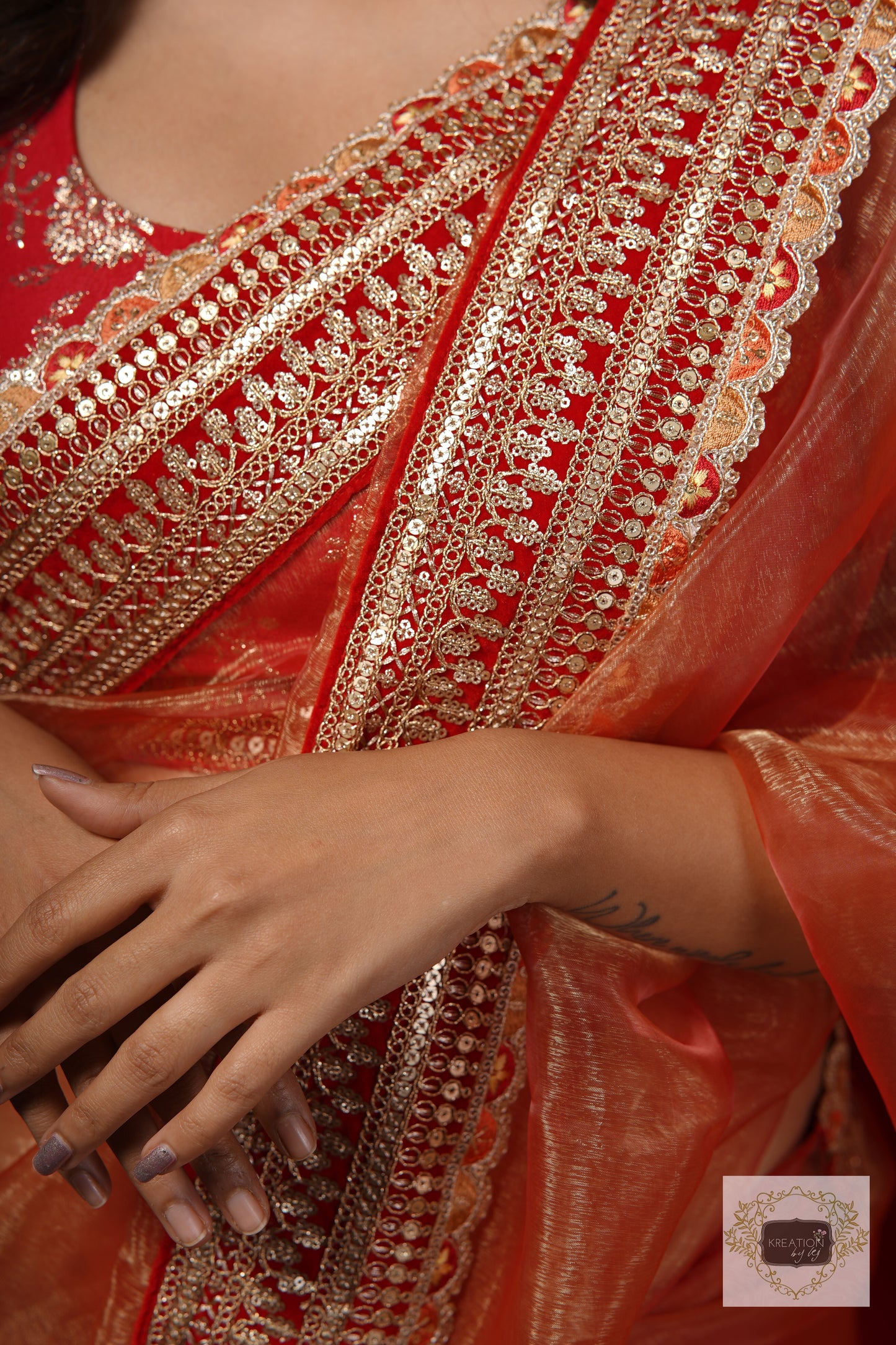 Shagun Glass Tissue Saree