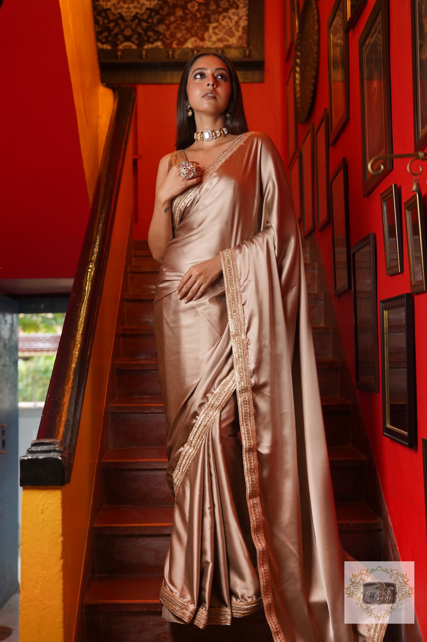 Aadya Satin Silk Saree kreationbykj