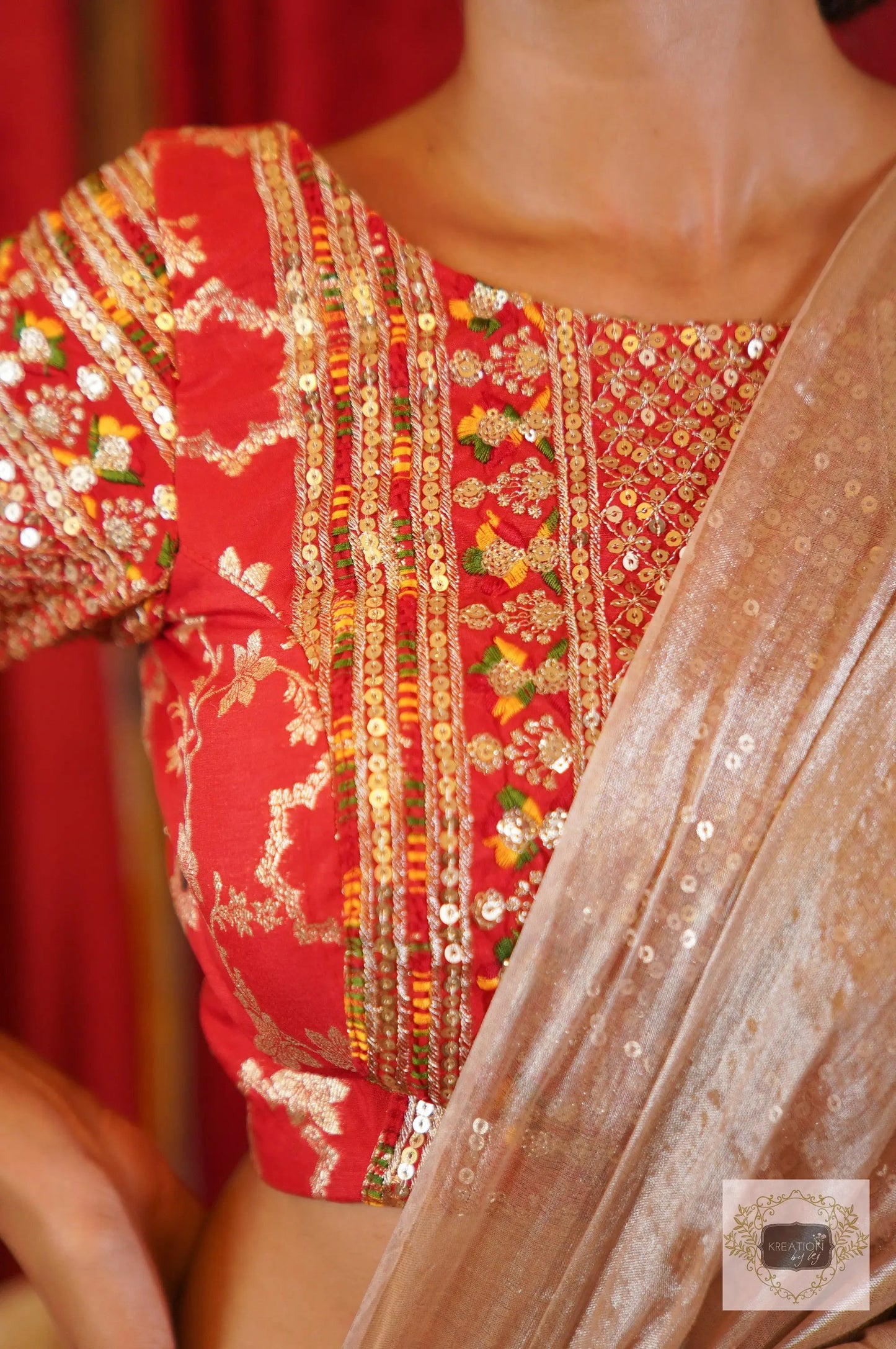 Anjali Ivory Cotton Tissue Saree kreationbykj