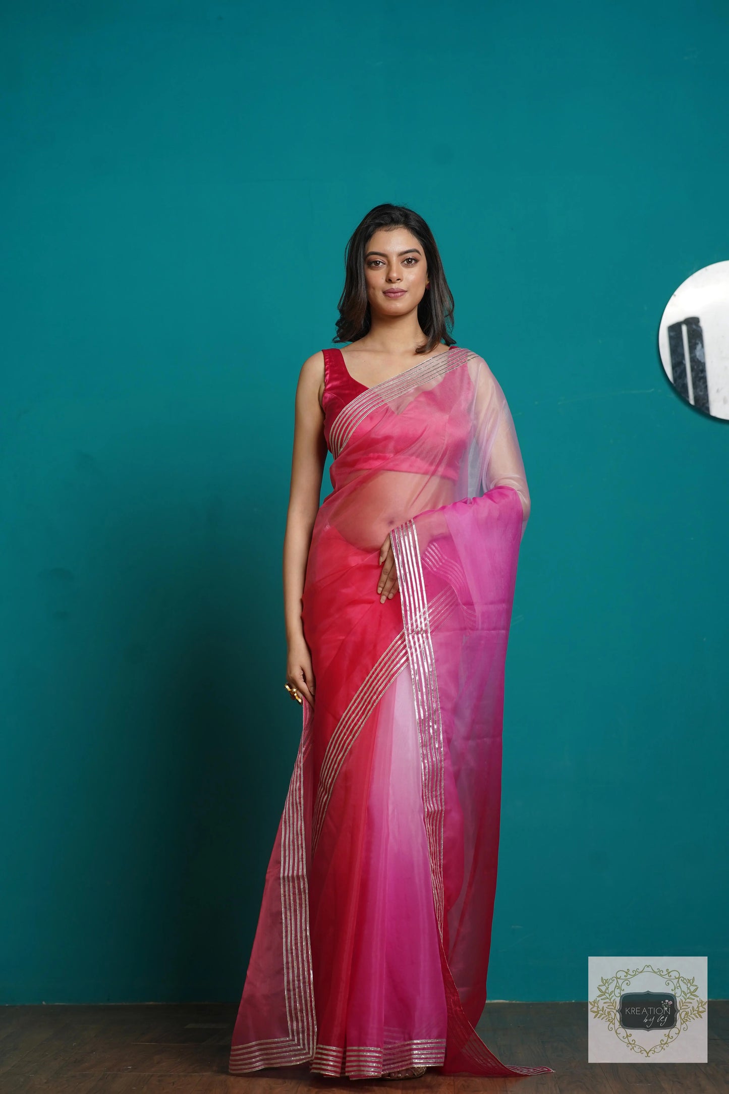 Malibu Ombré Silver Lining Saree kreationbykj