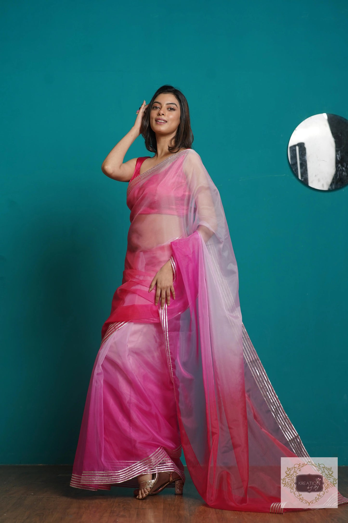 Malibu Ombré Silver Lining Saree kreationbykj
