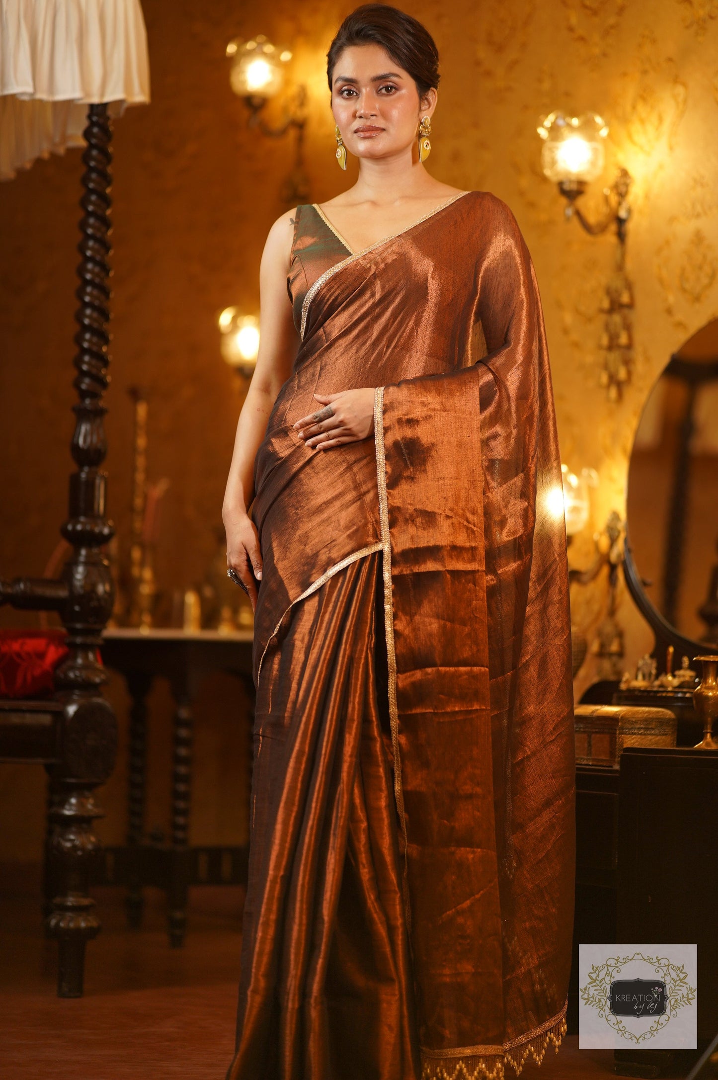 Bhavya Mul Tissue Saree kreationbykj