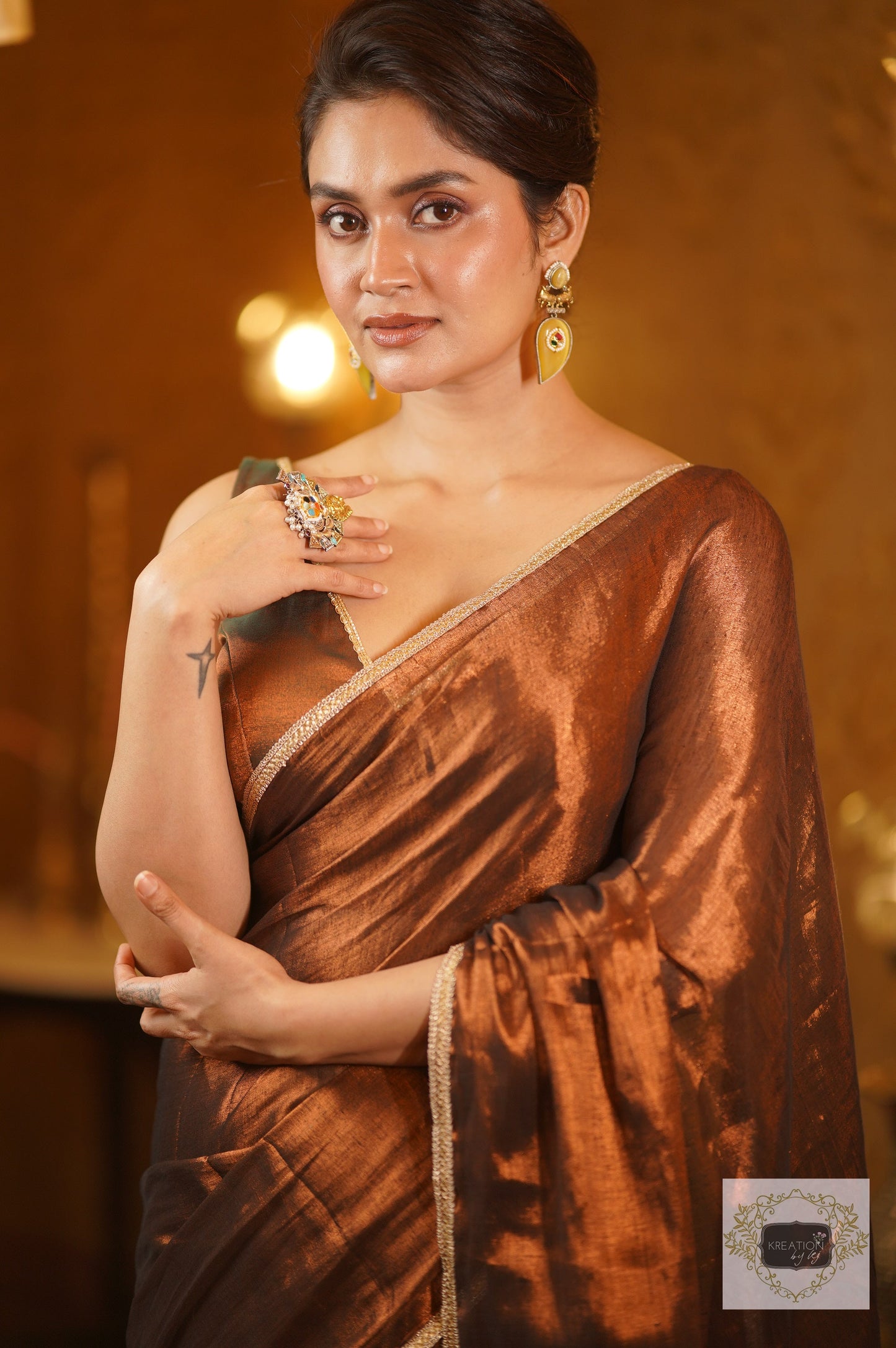 Bhavya Mul Tissue Saree kreationbykj
