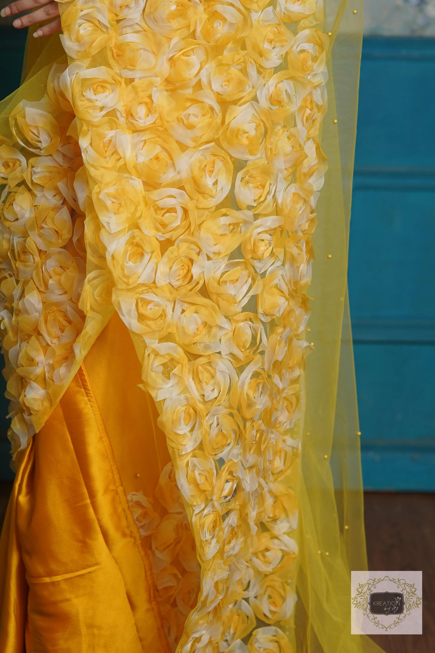 Yellow Drama Queen Saree kreationbykj