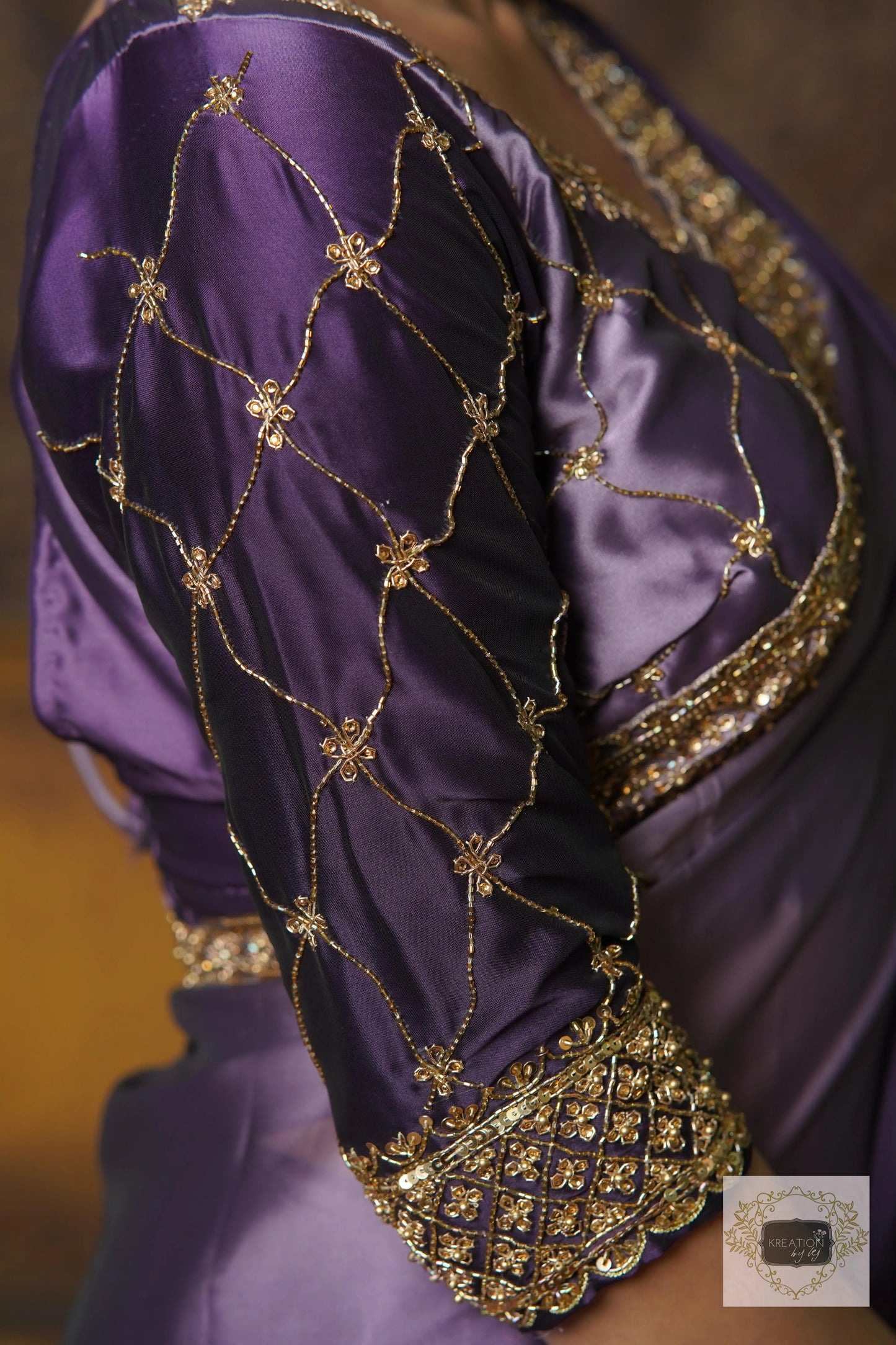 Amethyst Ombre Georgette Zeenat Saree kreationbykj