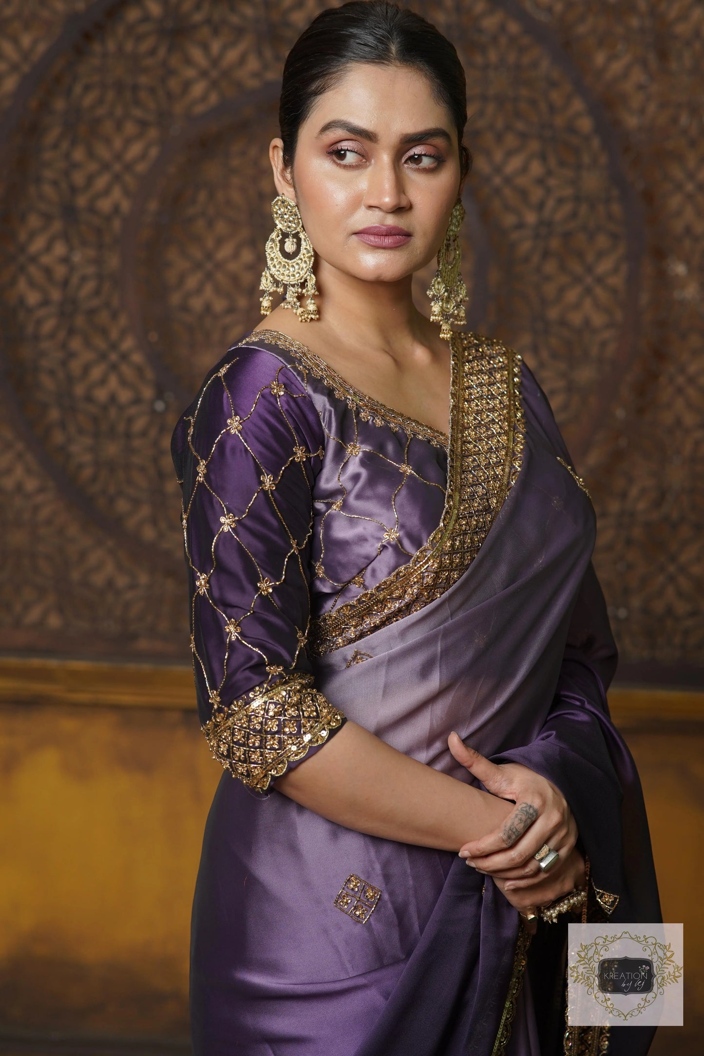 Amethyst Ombre Zeenat Saree