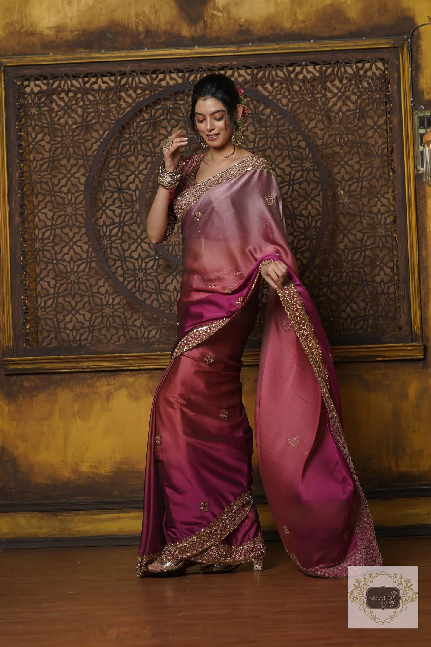 Pink Panther Ombré Zeenat Saree