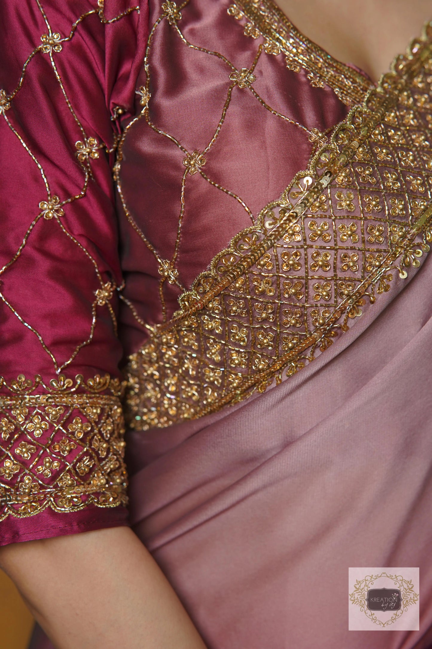 Pink Panther Ombré Georgette Zeenat Saree kreationbykj