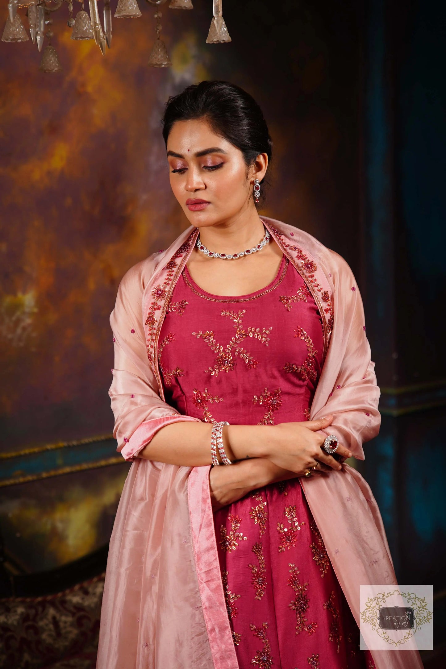 Pink Meringue Handembroidered Lehenga Set kreationbykj