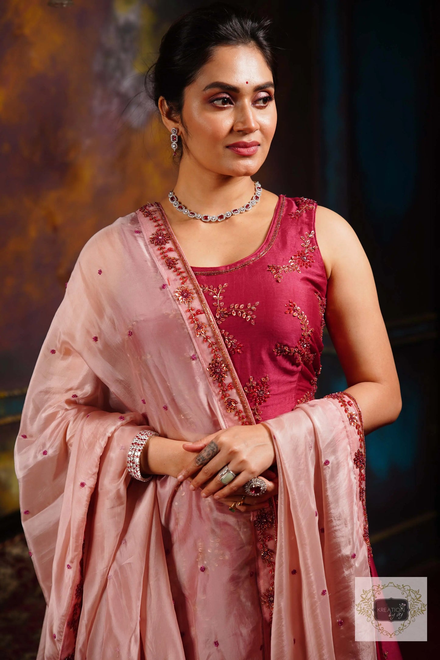 Pink Meringue Handembroidered Lehenga Set kreationbykj